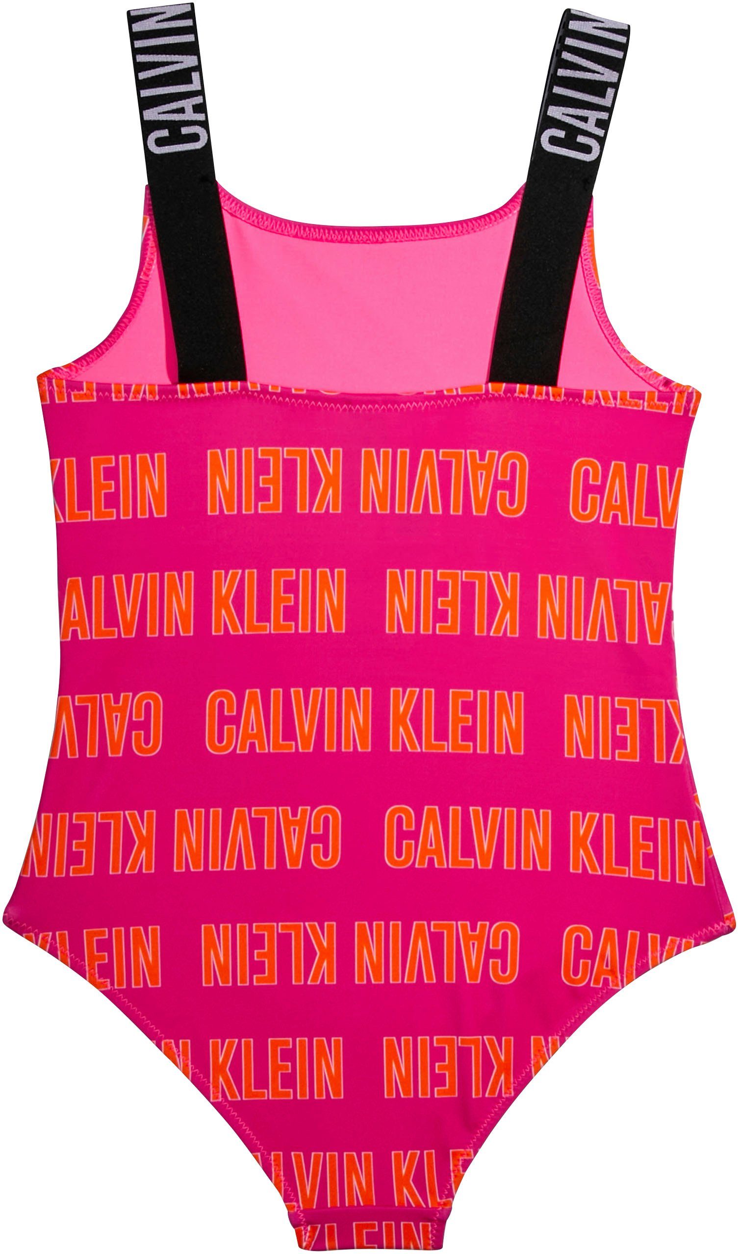 mit Klein Badeanzug Brandwording SWIMSUIT-PRINT Calvin Klein Swimwear Calvin