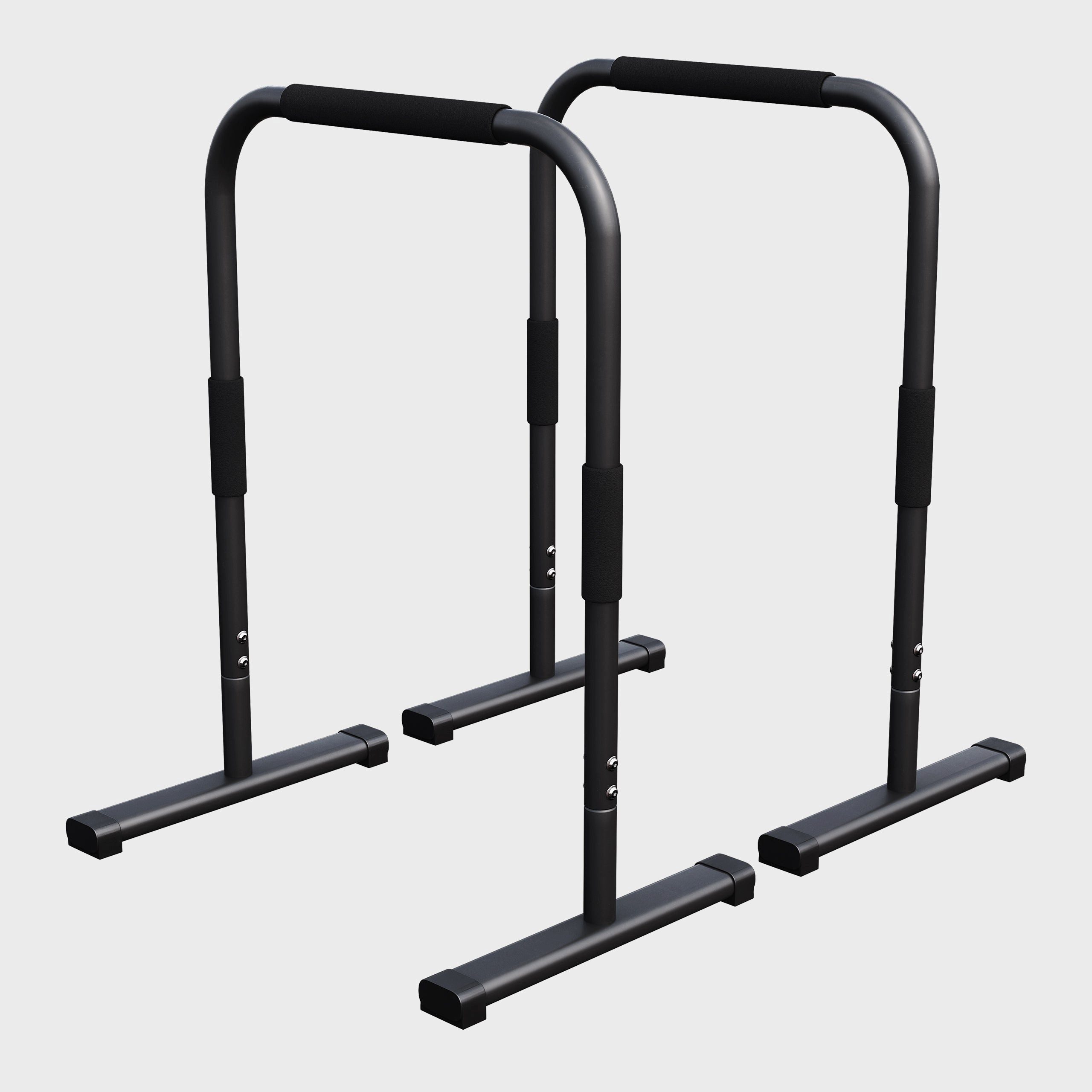 GORILLA SPORTS Klimmzugstange Push Up Stand Dip Barren Schwarz/Rot/Blau (2-tlg)
