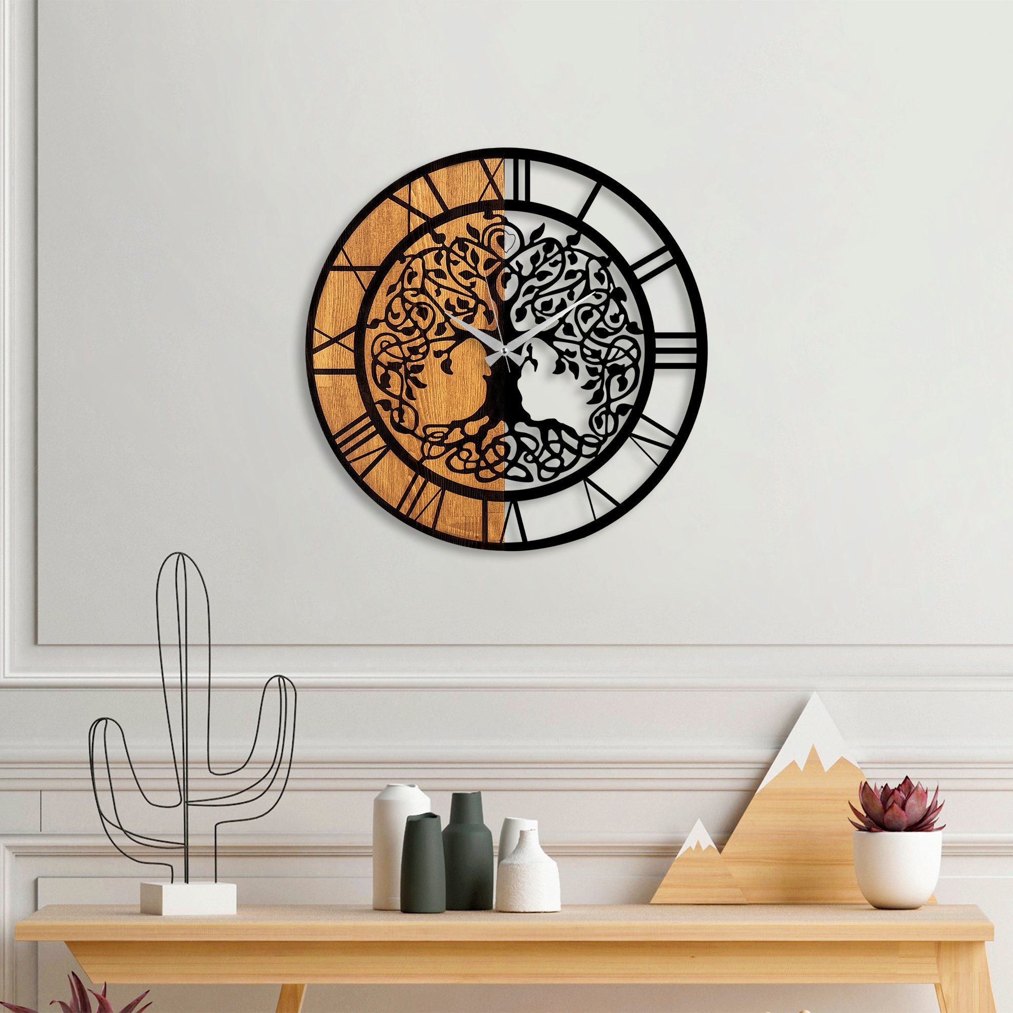 Wallity Wanduhr 100% WOODEN