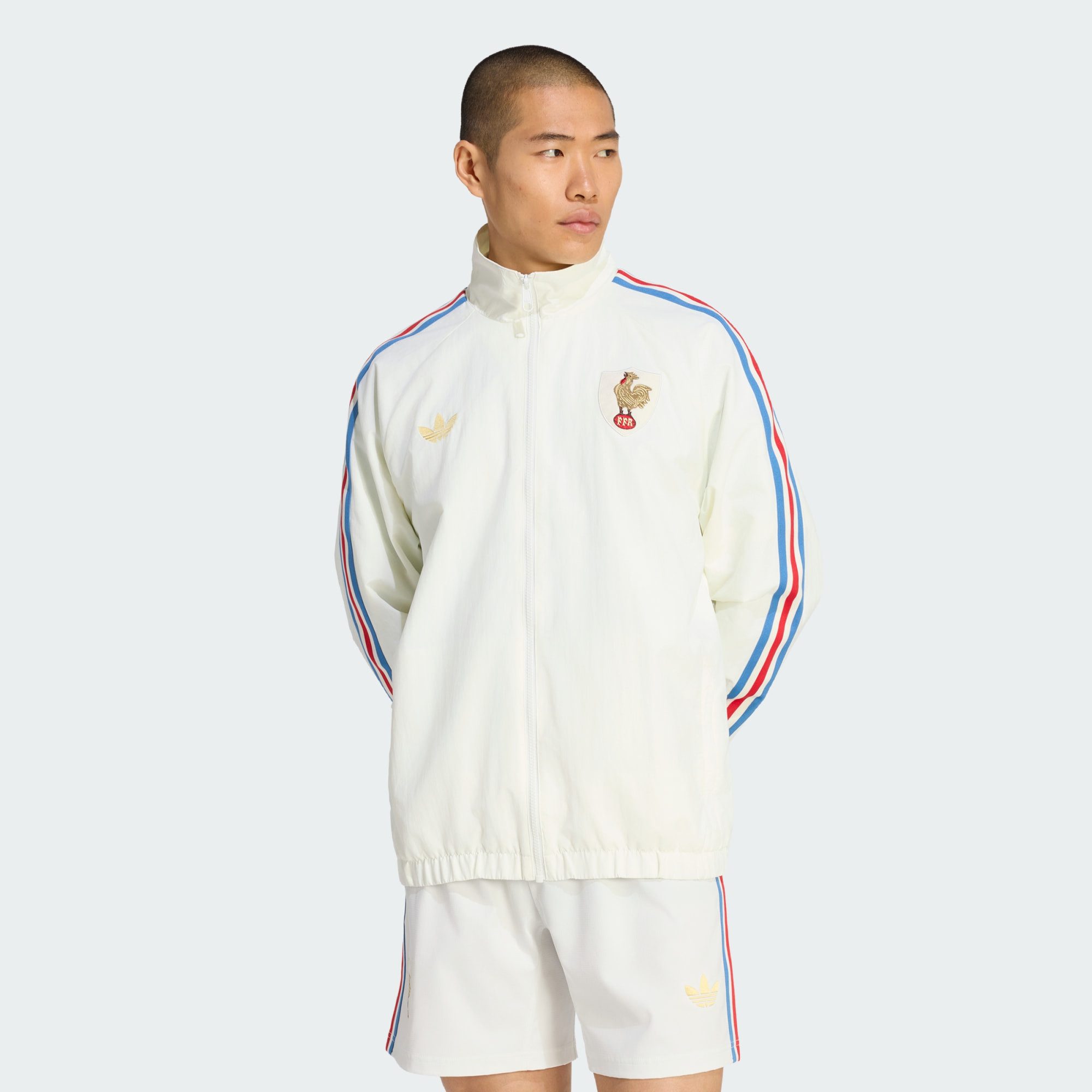 adidas Performance Trainingsjacke FRANKREICH RUGBY 120 YEARS CRUNCH ANTHEM JACKE (1-St)
