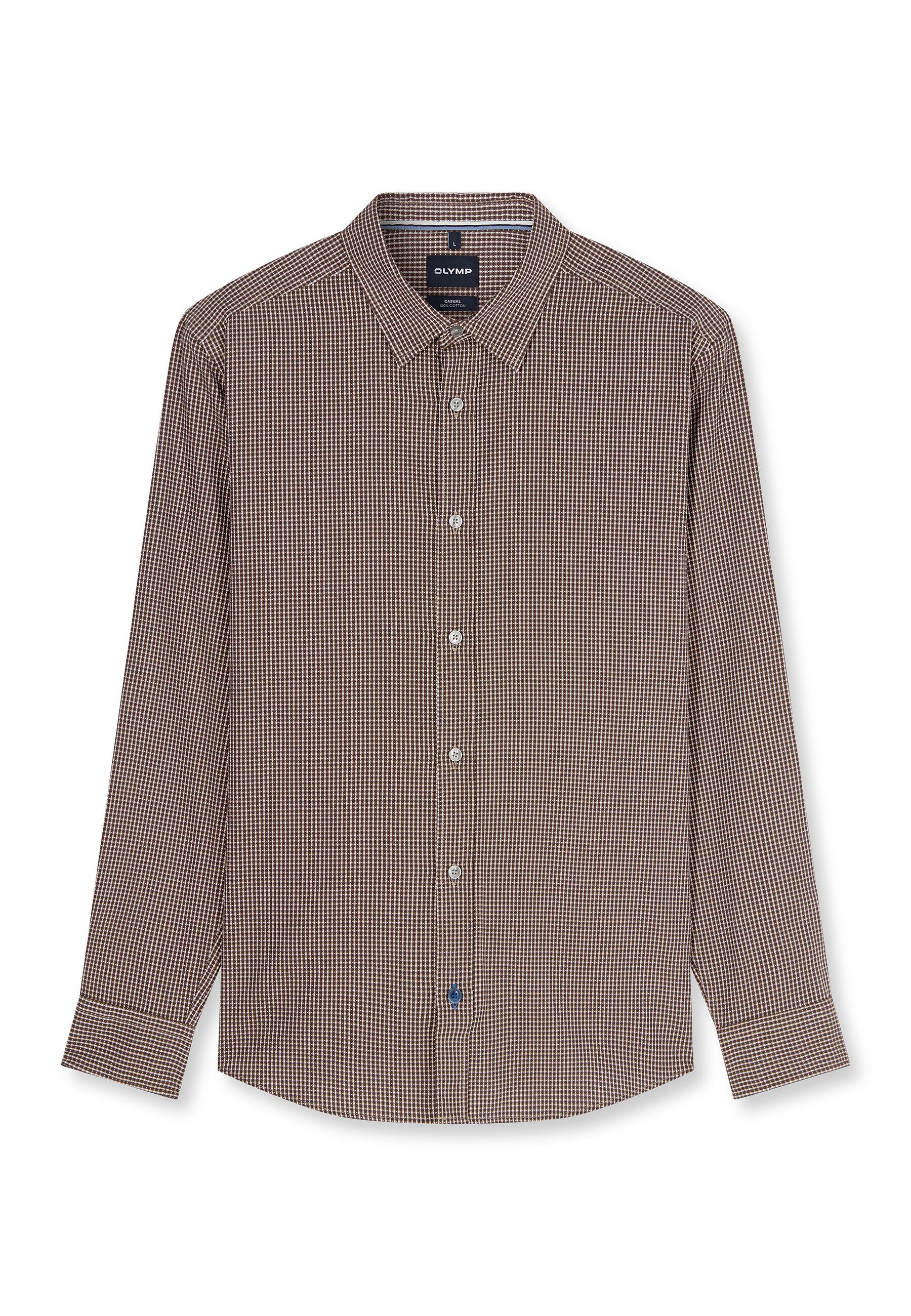 OLYMP Langarmhemd OLYMP Casual, Regular Fit, Kent