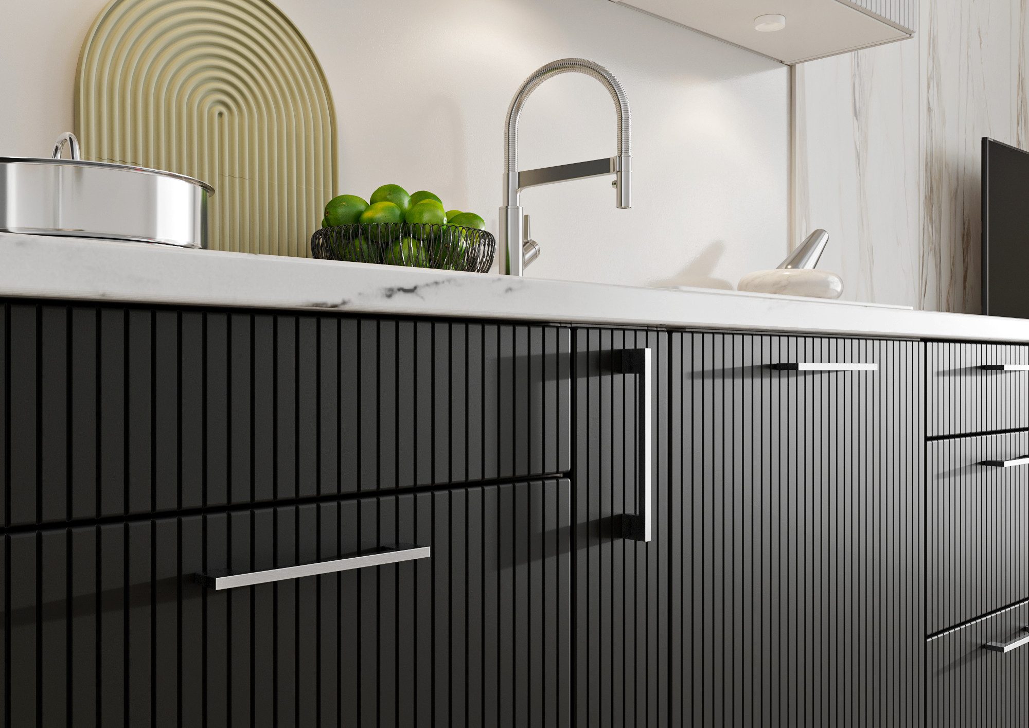ROYAL24_MARKT Küchenzeile KS11-G270 - Kendro - Stilvolle Lösung für jede Küche, (Komplett Set), Edles Design - Top Material - Hochwertig