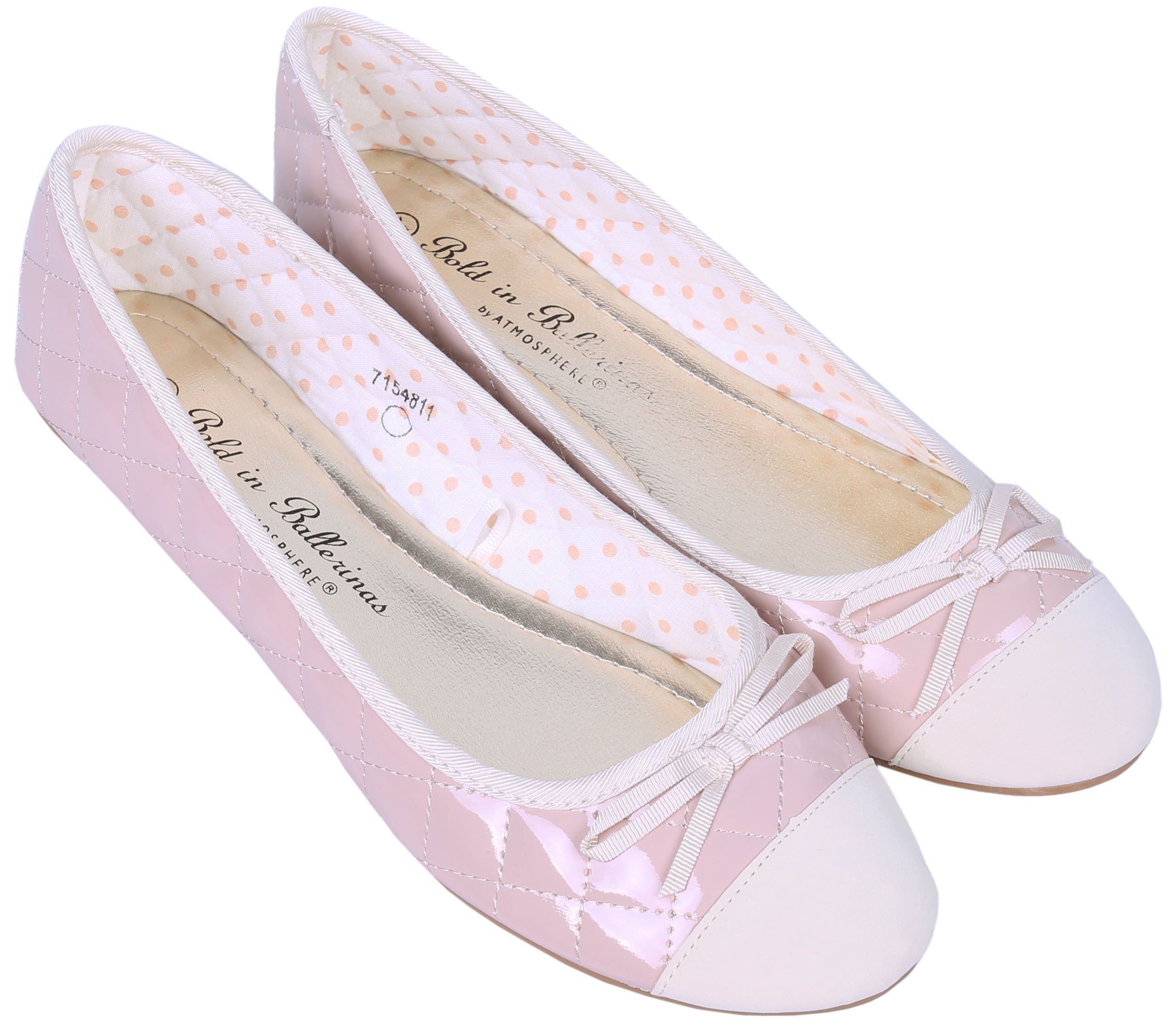 Sarcia.eu Pink-cremefarbene Ballerinas mit Schleife 41 EU Ballerina günstig online kaufen