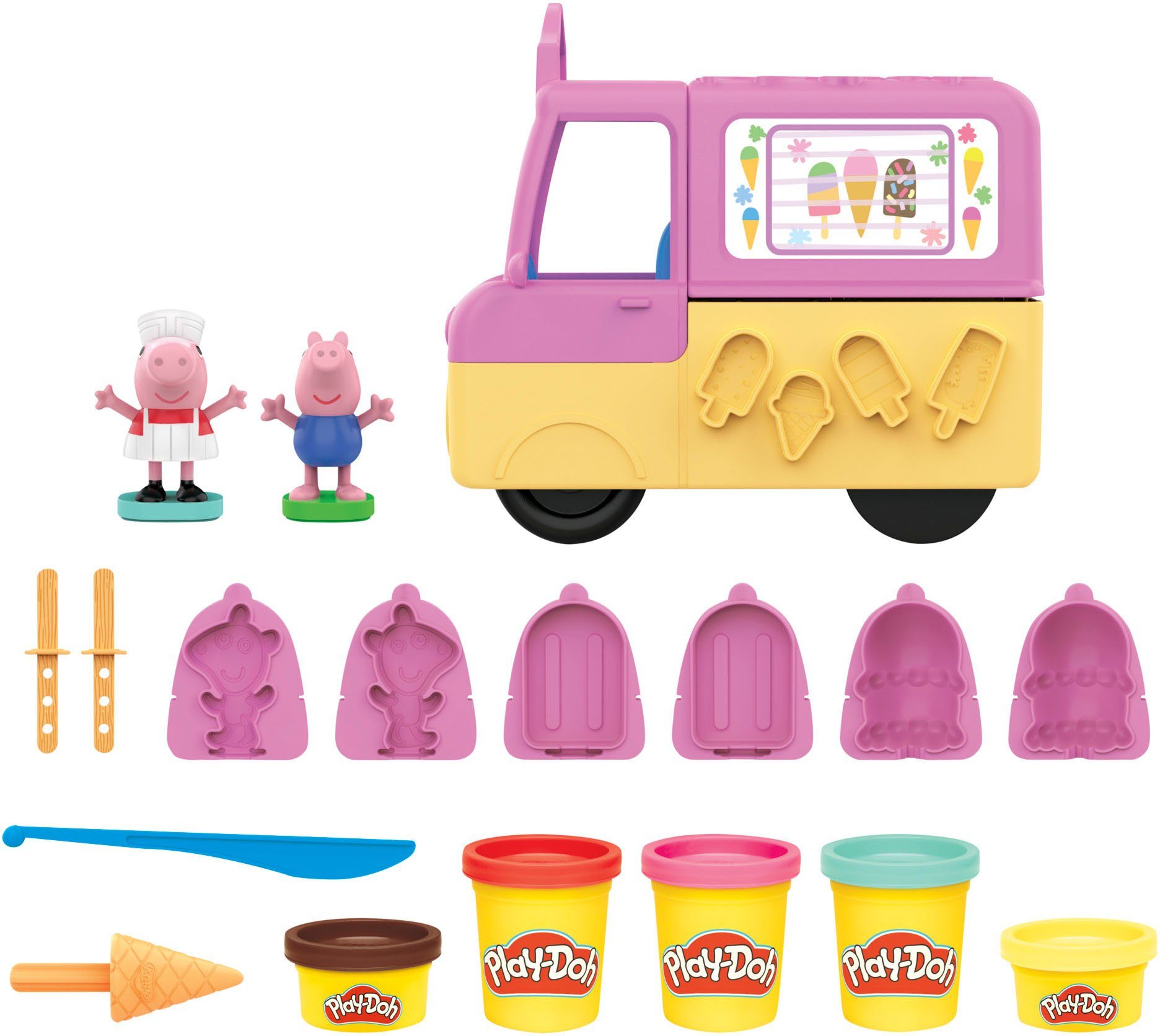 Hasbro Knetform-Set Play-Doh Peppas Eiswagen