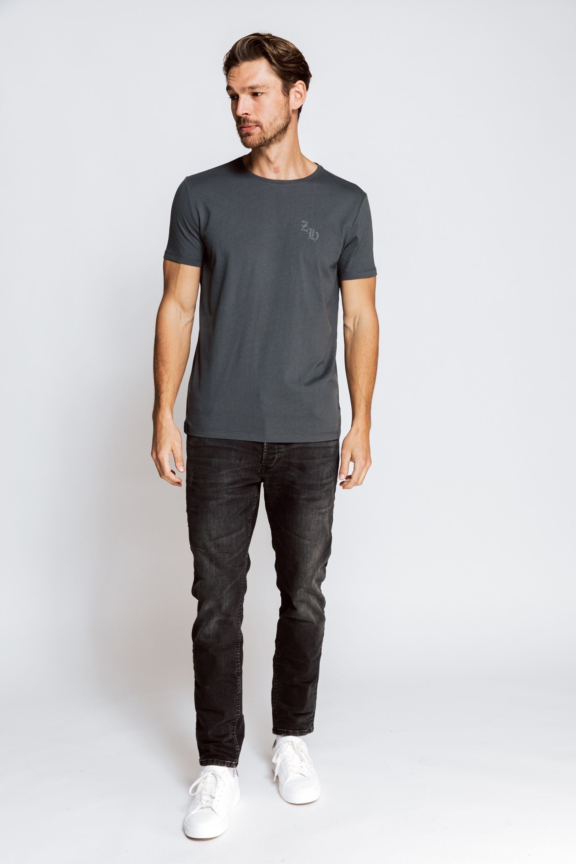 T-Shirt (0-tlg) REHO Zhrill Black Longshirt