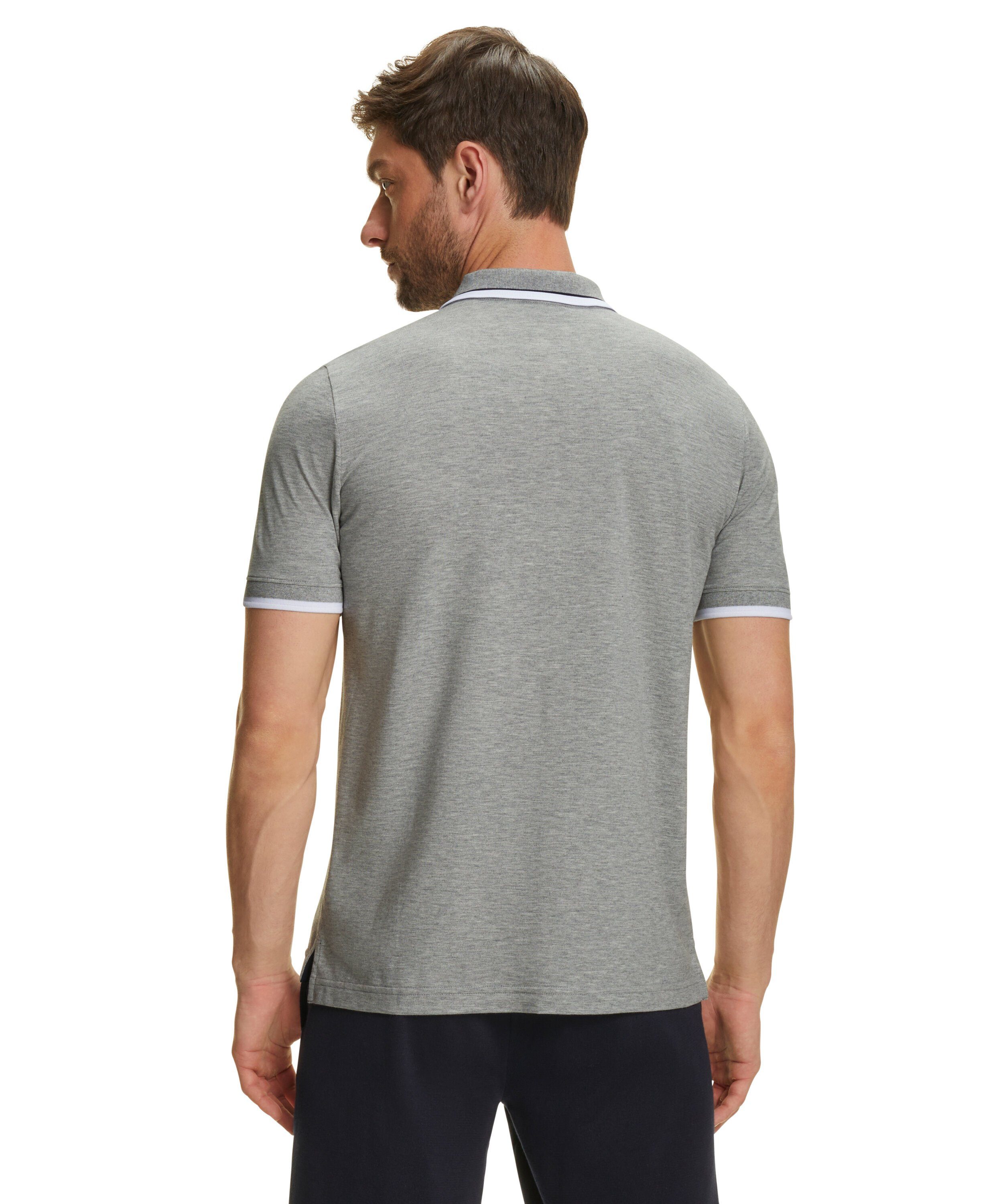 FALKE Poloshirt aus grey light Pima-Baumwolle hochwertiger (3400)