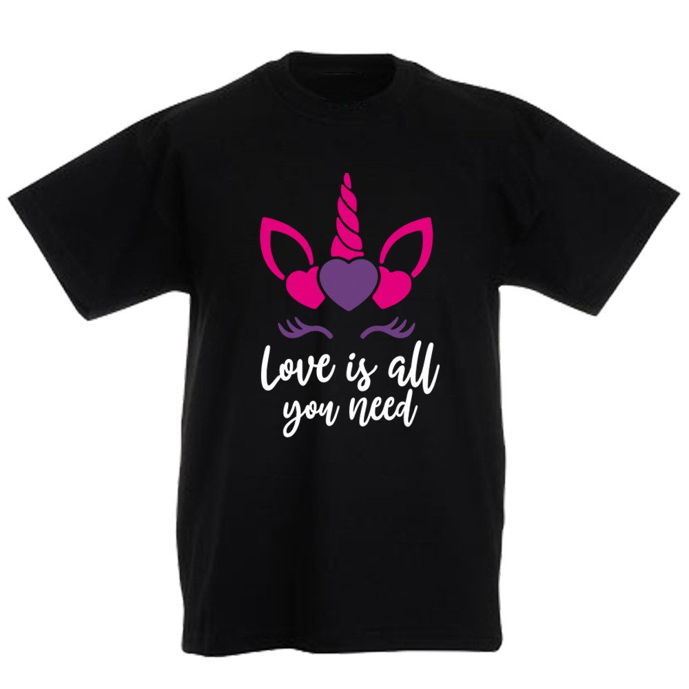 G-graphics T-Shirt Love is all you need Kinder T-Shirt, mit Spruch / Sprüche / Print / Aufdruck