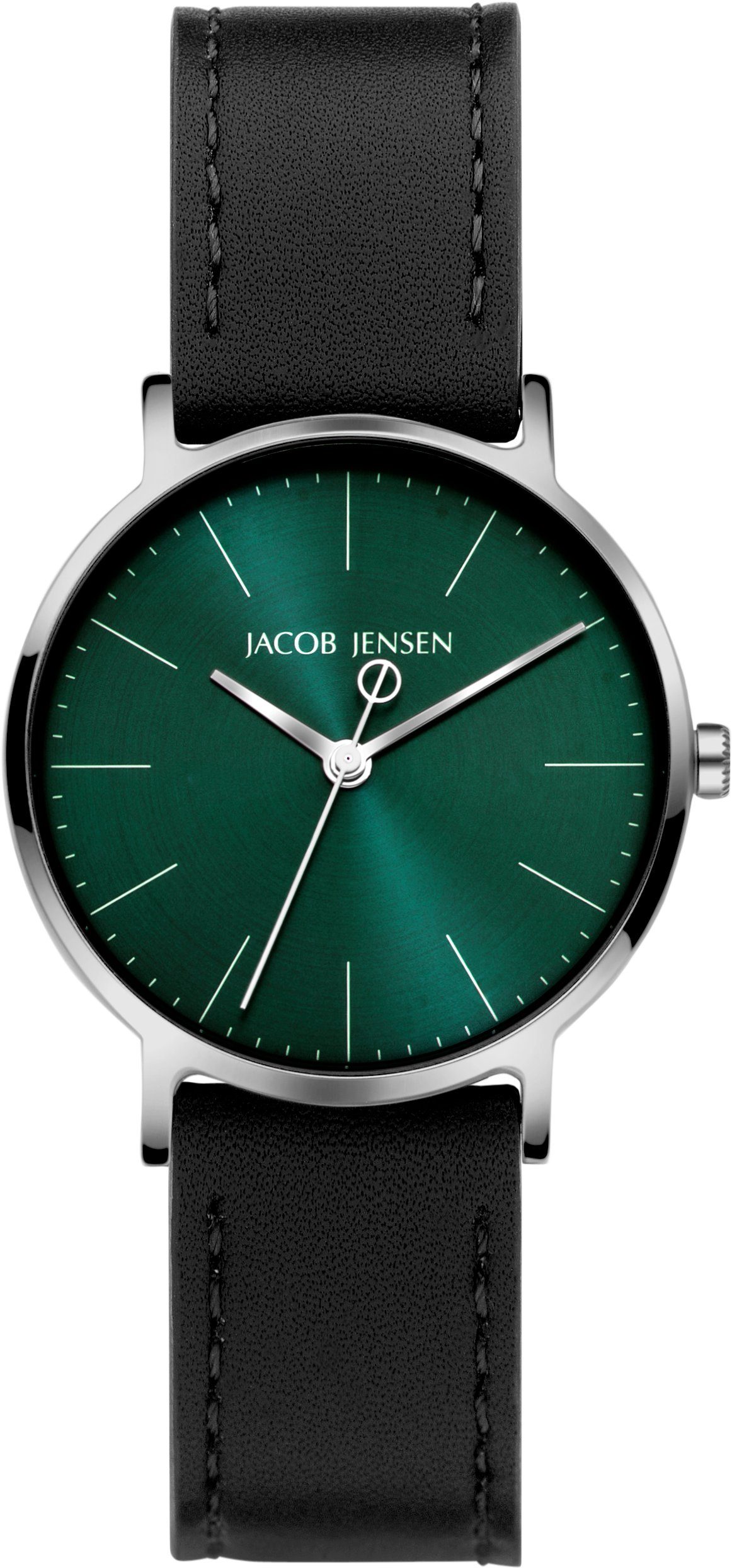 Jacob Jensen Titanuhr Damenuhr ⌀32mm, leicht Grün Super Nordic Titanium Timeless