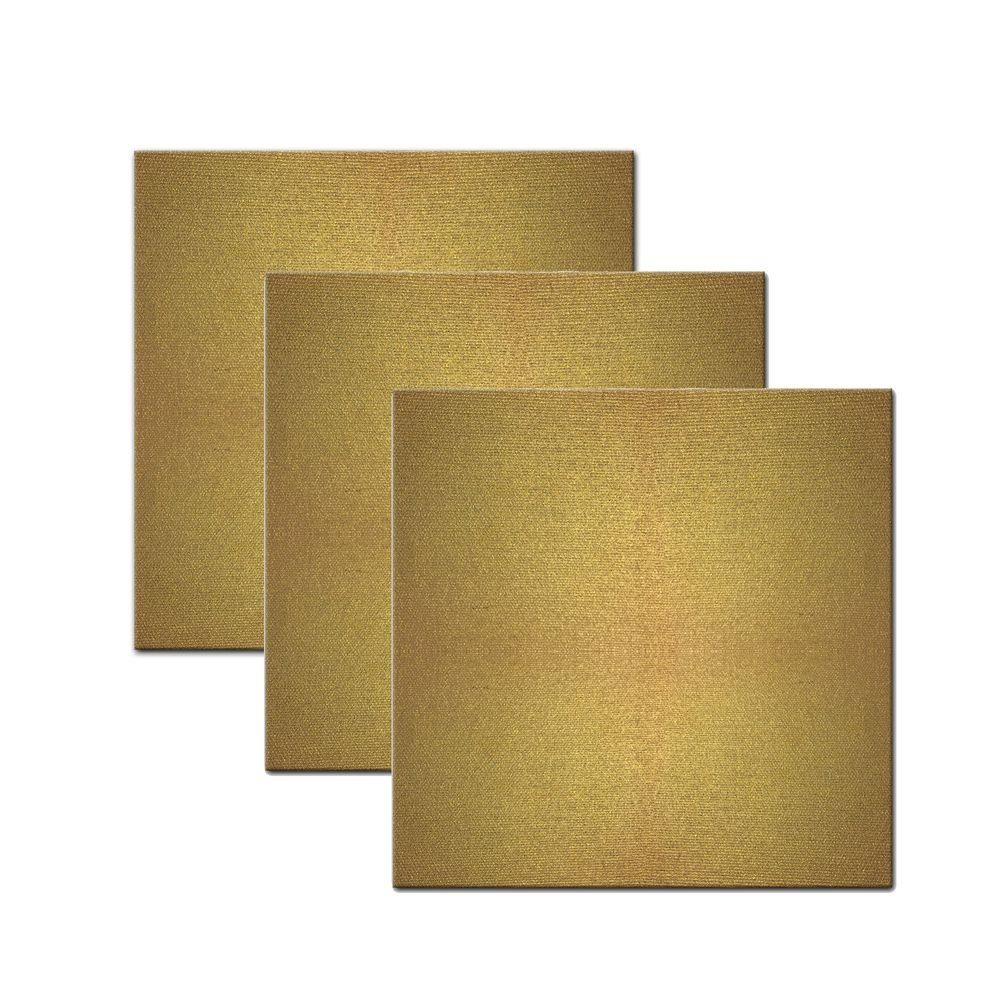 Bilderdepot24 Leinwandbild Künstlerleinwand - bemalbare Leinwand in gold - Quadrat, Quadrat