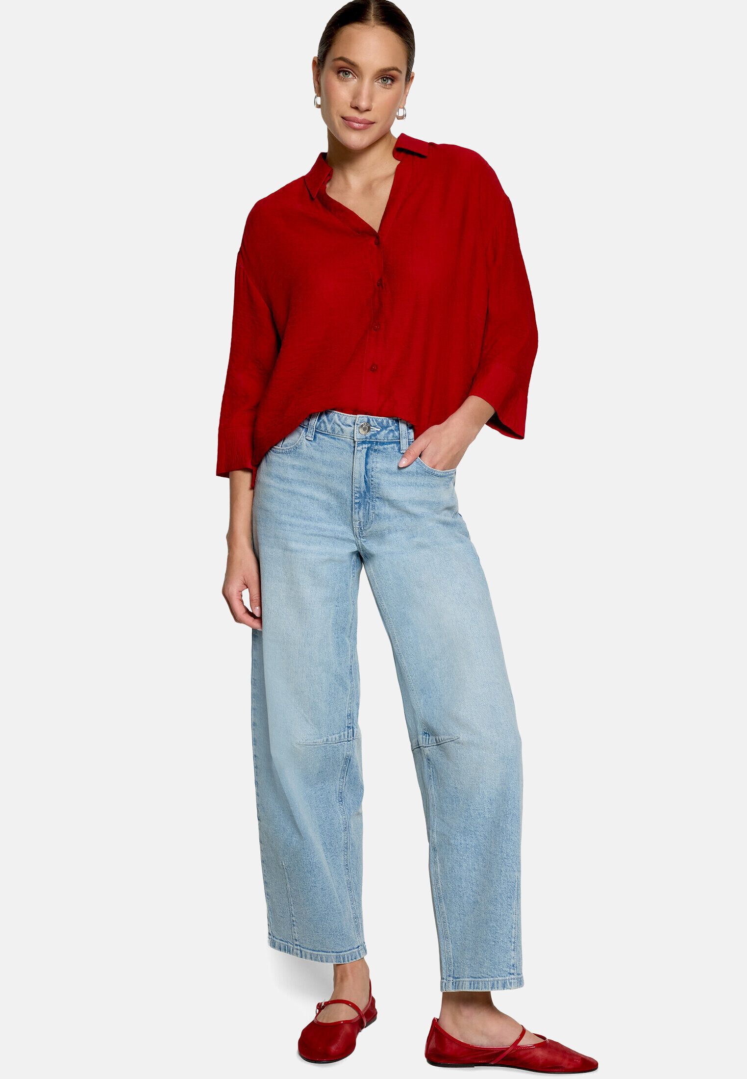 Zero Hemdbluse Damen mit Tunnelzug