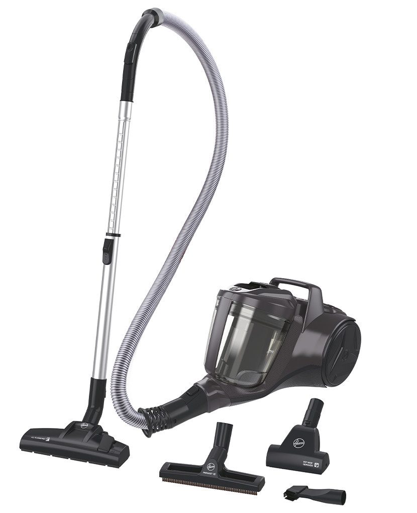 Hoover Пилосмоки HP120PET 011, 700 W, beutellos, Kompakt, 8,2 M. Radius, Einzel-Zyklon-Technologie, EPA-Filter