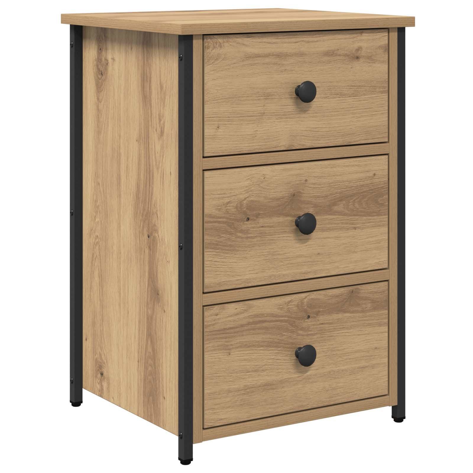 Nachttisch Nachttisch Braun 40 x 36 x 60 cm Massives upgecyceltes Holz