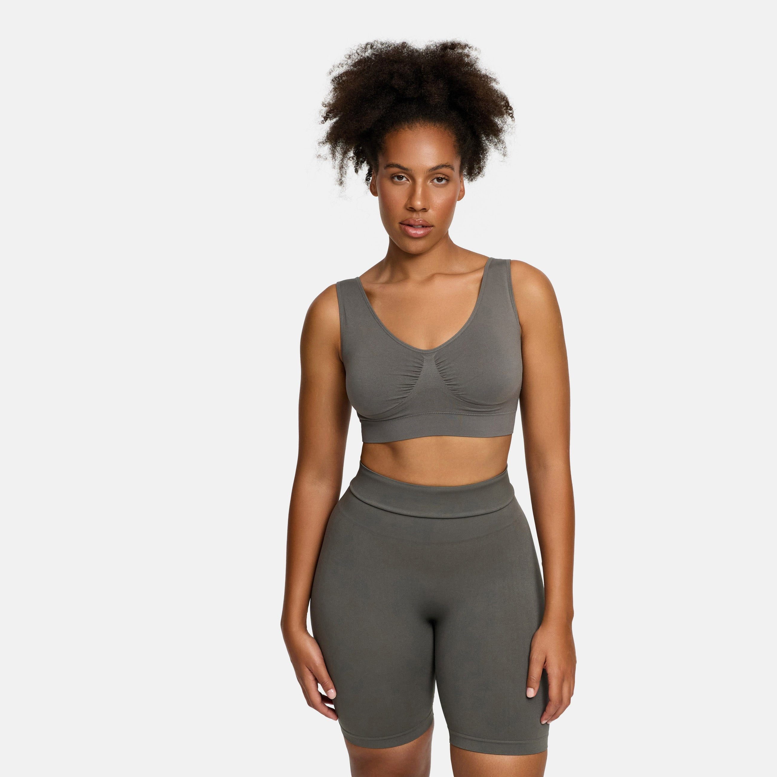 Creamy Fabrics Soft-BH Comfy Bra-Graphit-XL (1-tlg) günstig online kaufen