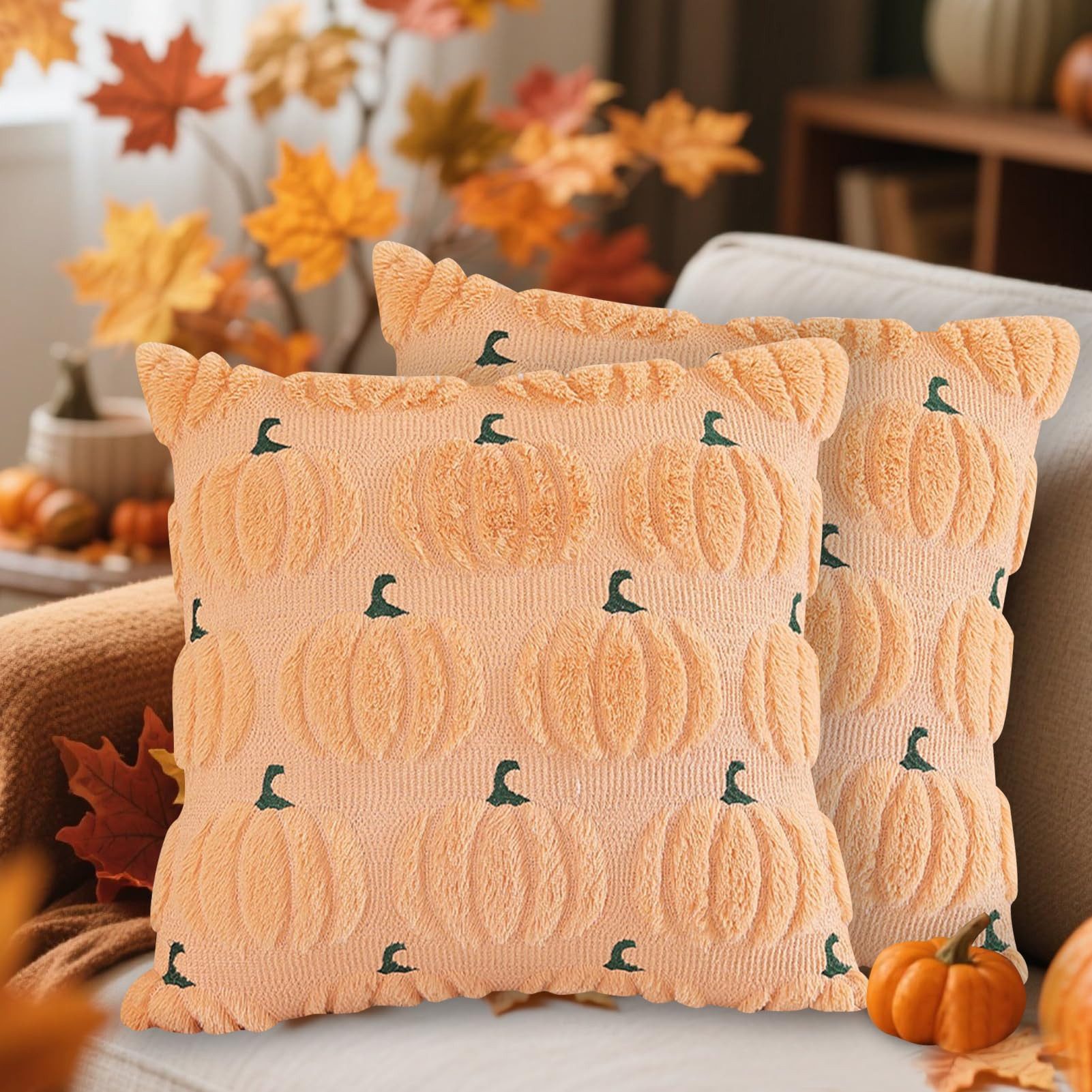 CLTYQ Kissenbezug Herbst Kürbis Kissenbezüge 45x 45 cm, (1 Stück), bestickt günstig online kaufen