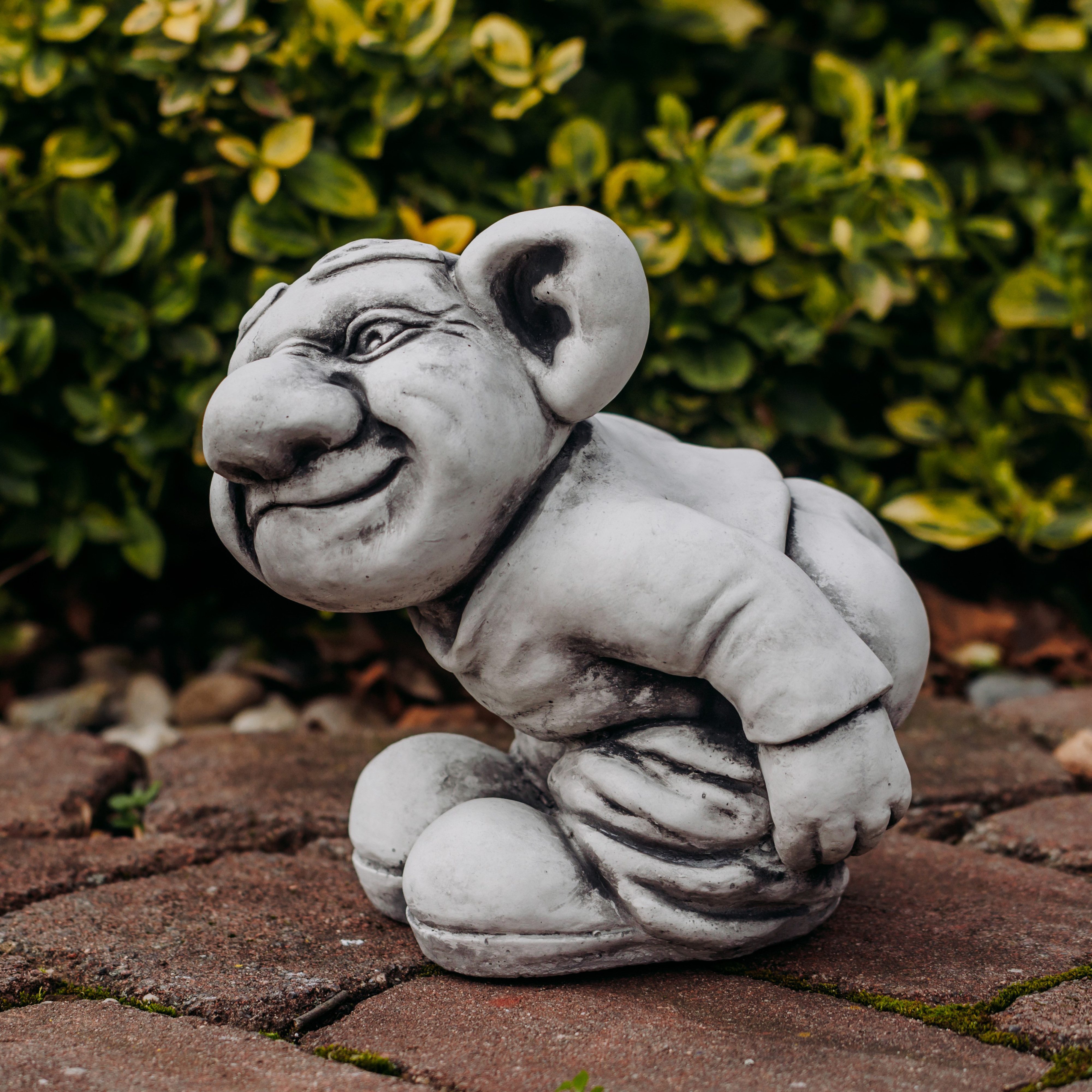 gartendekoparadies.de Gartenfigur Lustiger Troll Modell Leck Mich!'', Höhe 24 cm, 8 kg, Frostsicher