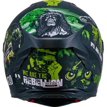 Broken Head Motorradhelm Resolution, Rebellischen Motiven