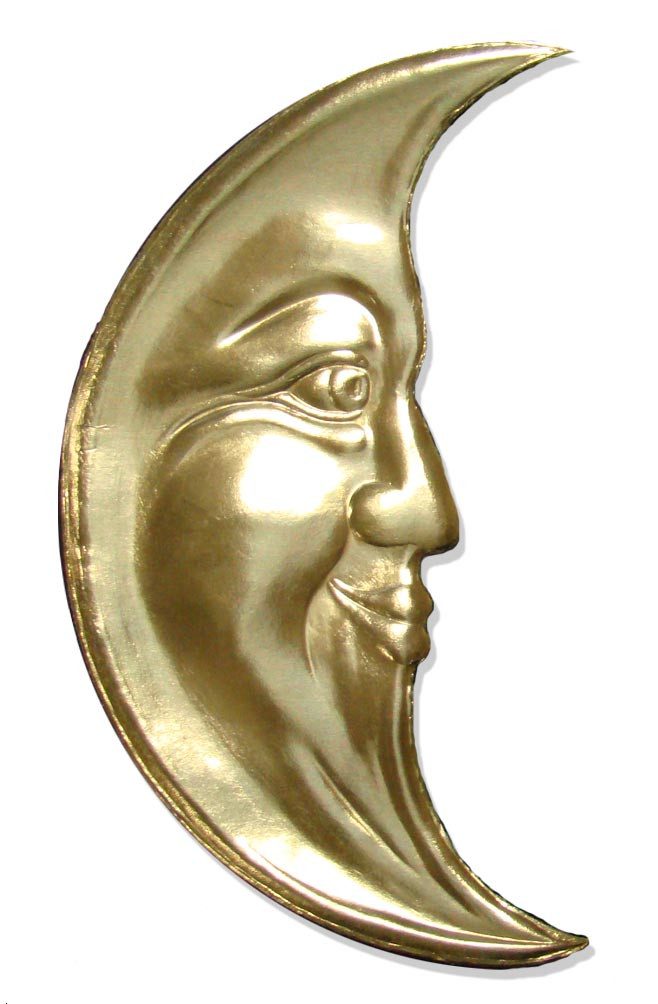 Kunze Tierfigur Halbmond 12 cm 2er Set aus Dresdner Pappe