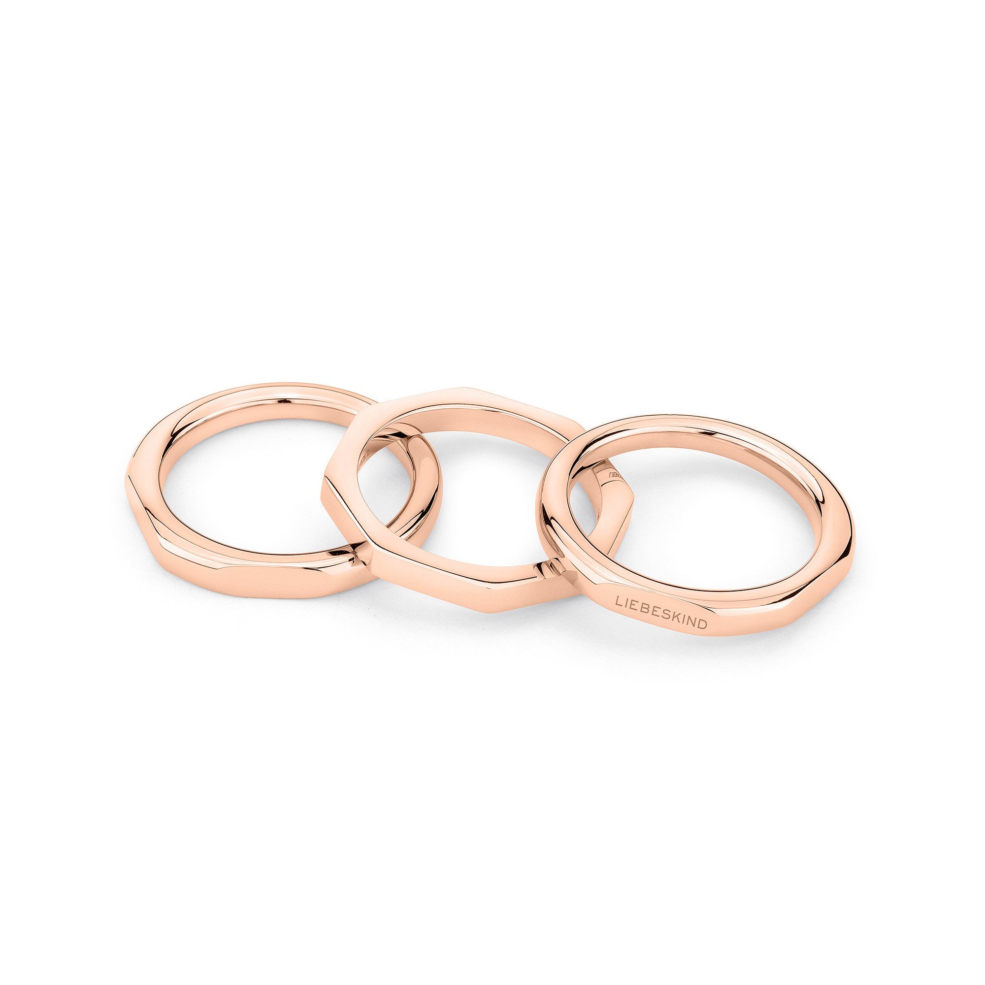 Liebeskind Berlin Ring-Set Schmuck Geschenk Edelstahl Ring Urban Chic (Set, 3-tlg)