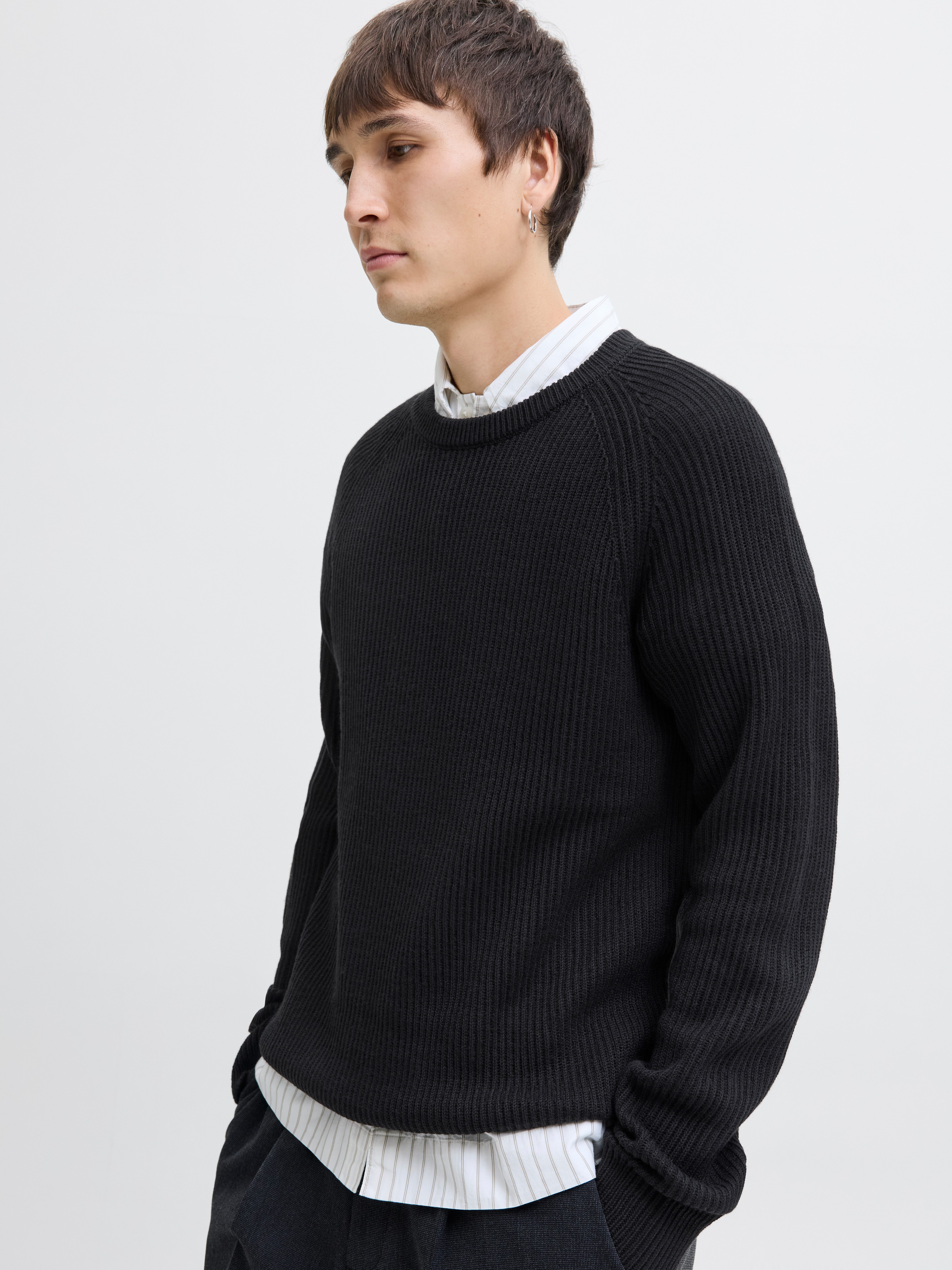 Jack & Jones Rundhalspullover JJPANNEL KNIT günstig online kaufen