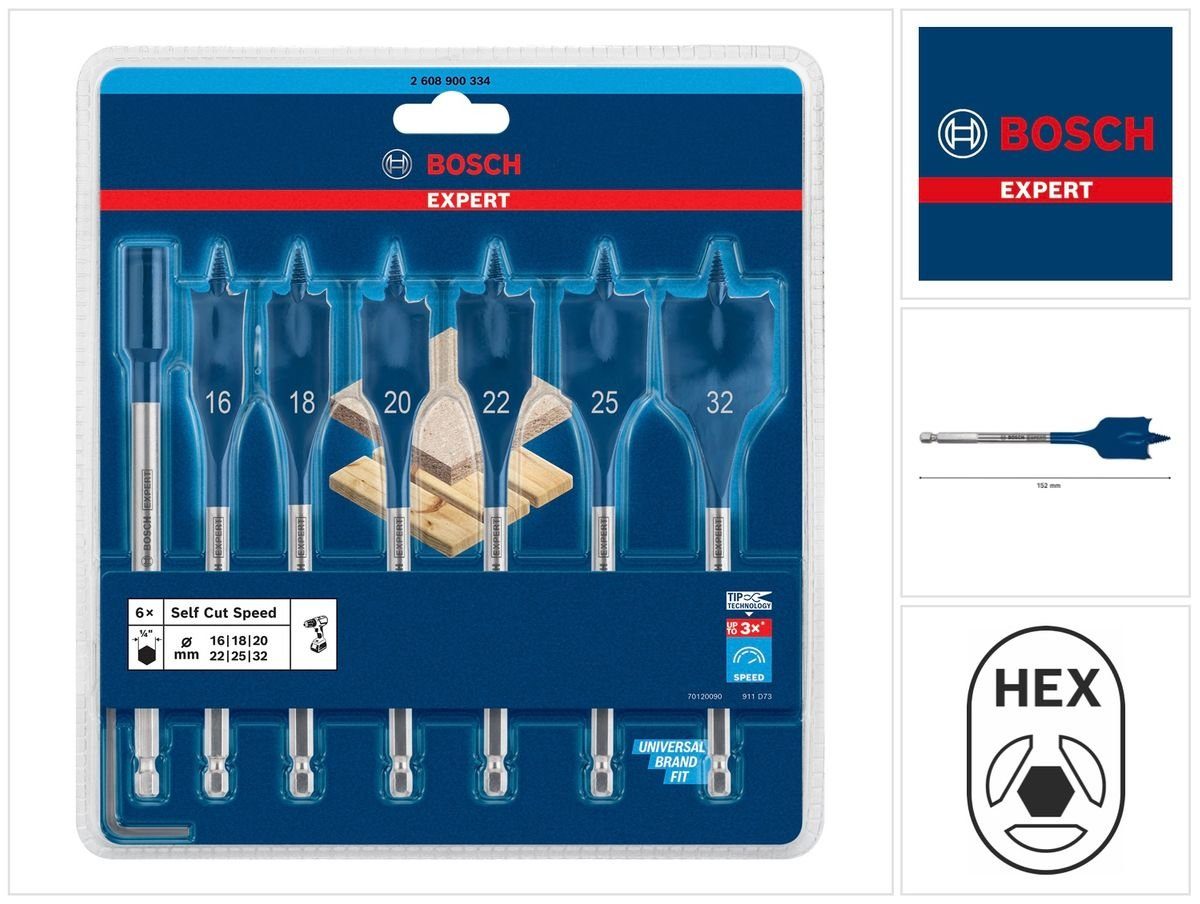 Bosch Professional Bohrer- und Bit-Set EXPERT SelfCut Speed Flachfräsbohrer günstig online kaufen
