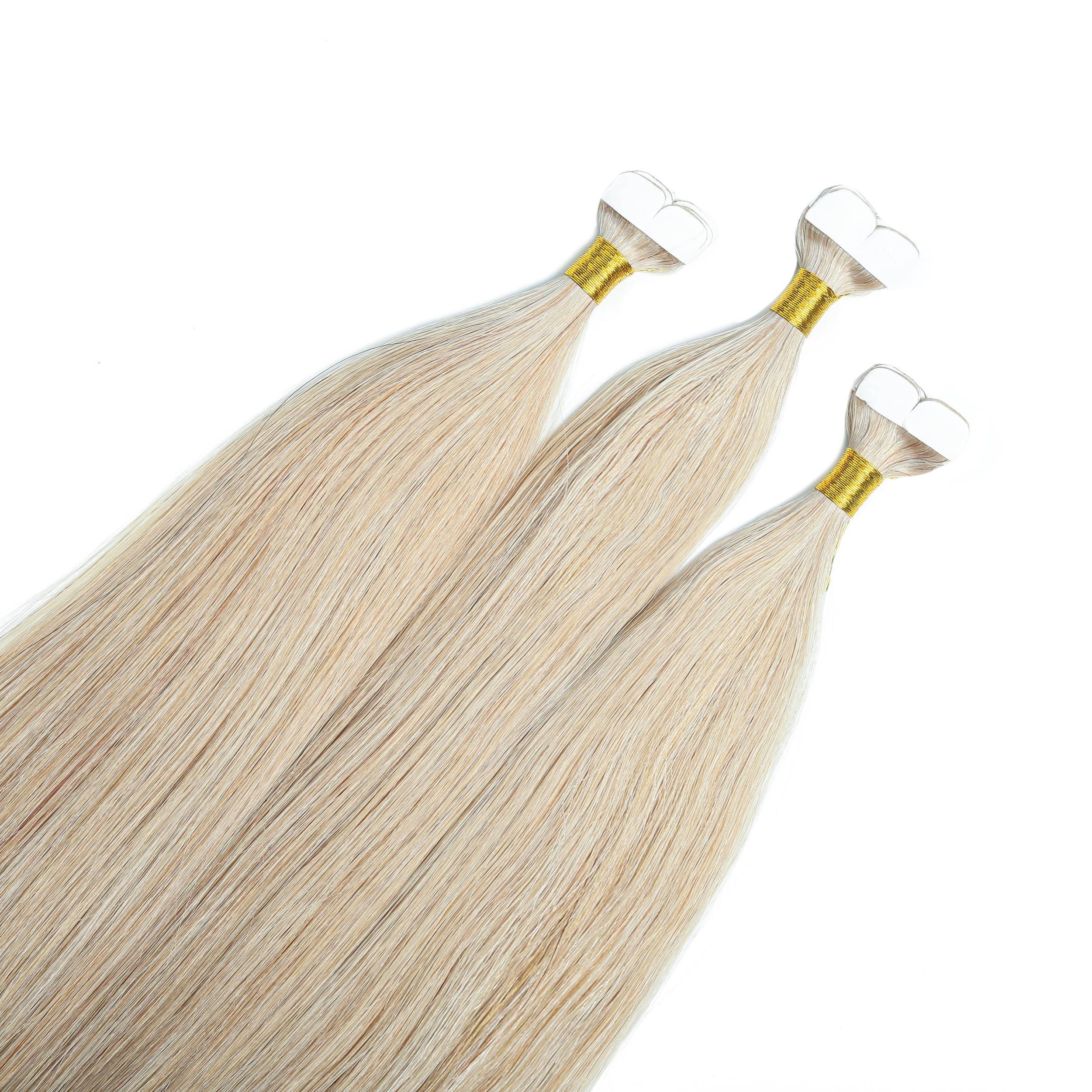hair2heart Echthaar-Extension Premium Mini Tape Extensions #10/1 Hell-Lichtblond Asch 40cm