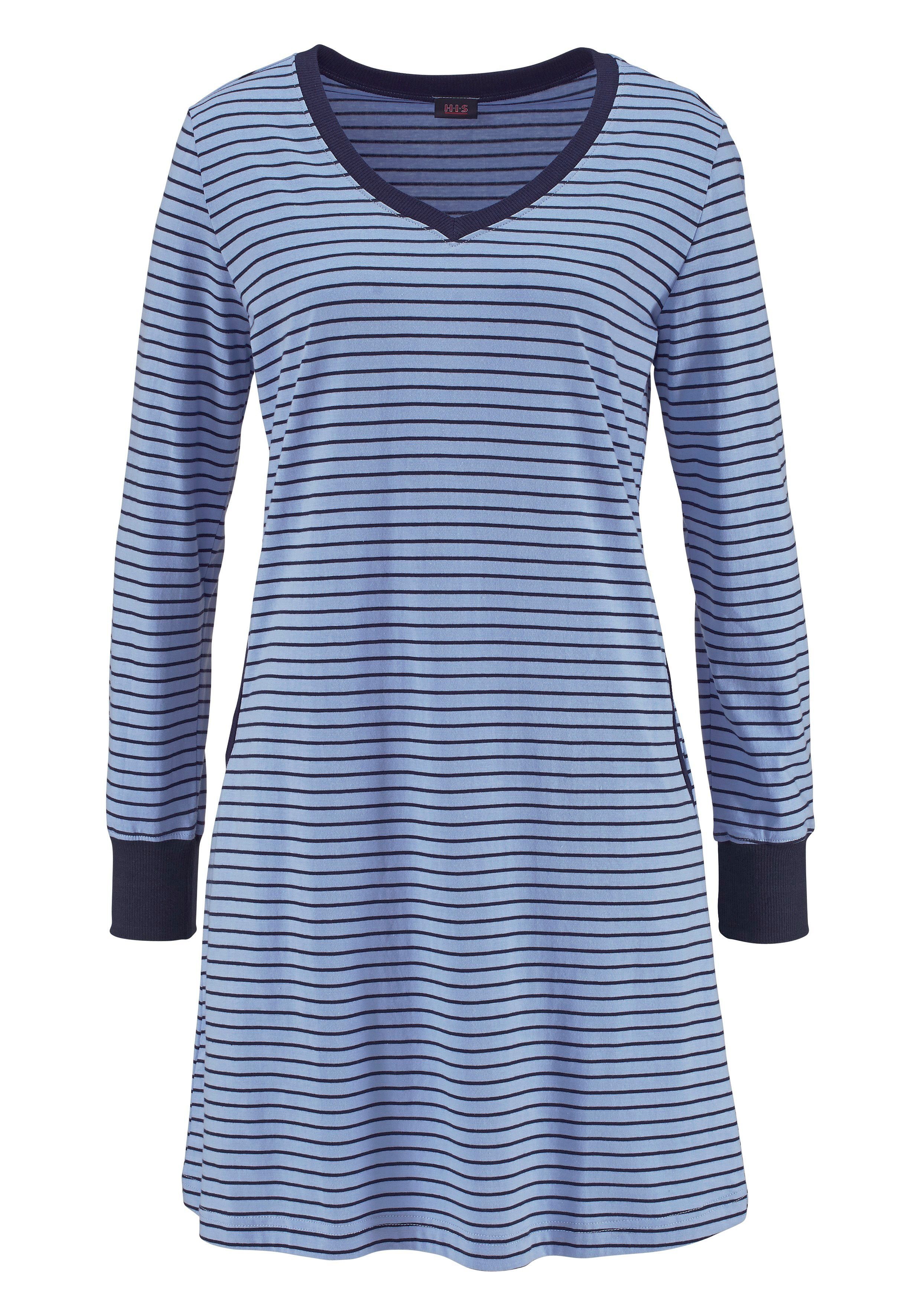 H.I.S Nachthemd in Ringeloptik mit Eingrifftaschen. € 24,99