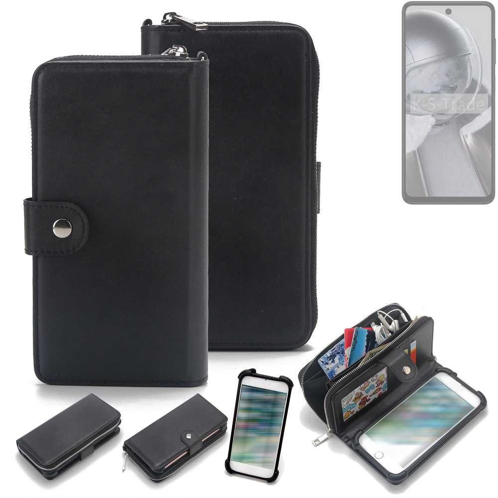 K-S-Trade Handyhülle für HMD Pulse Pro, 2in1 Handyhülle Schutzhülle & Portemonnee Cover Handy Hülle
