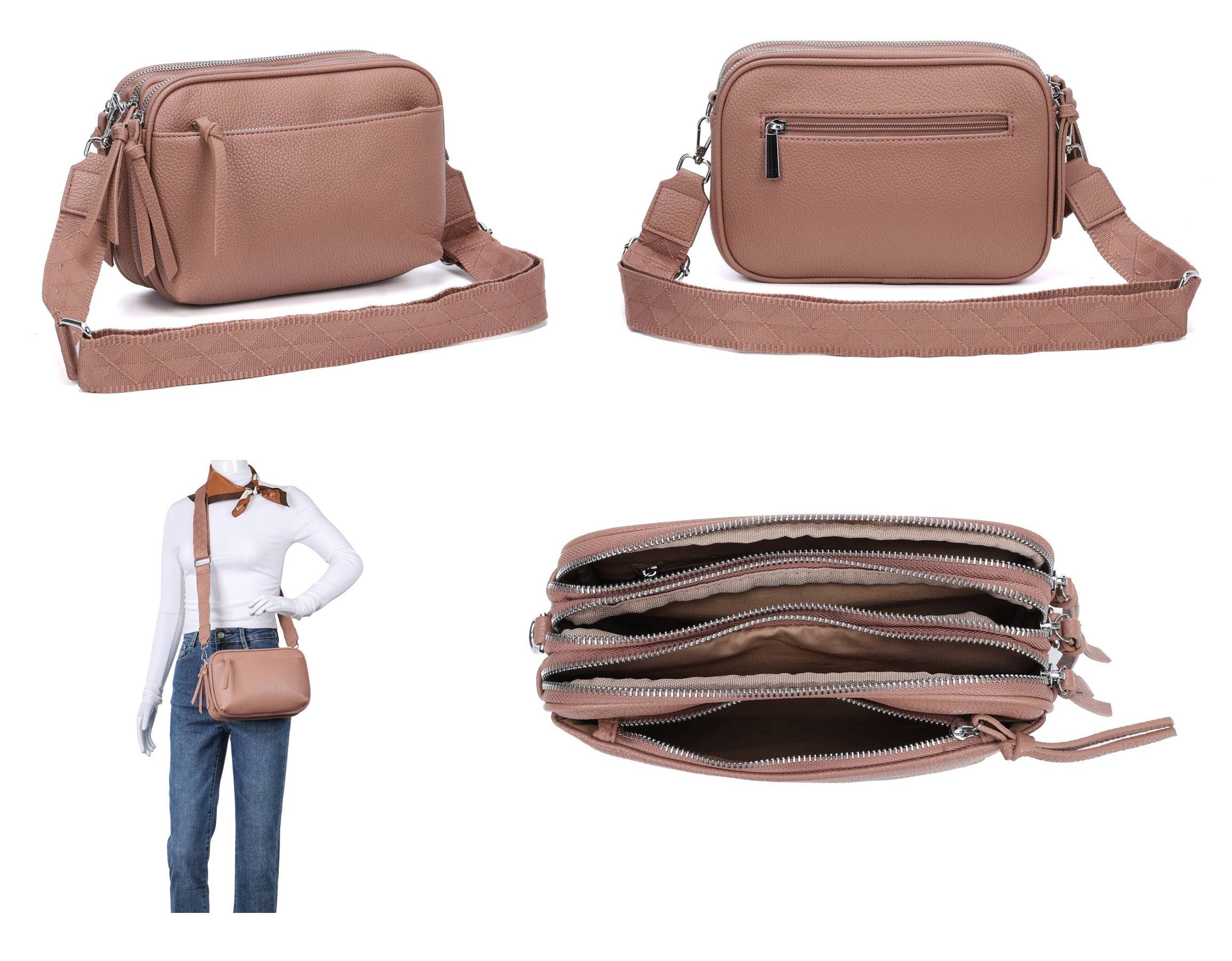 ITALYSHOP24 Schultertasche Damen Umhängetasche Brusttasche Cross günstig online kaufen