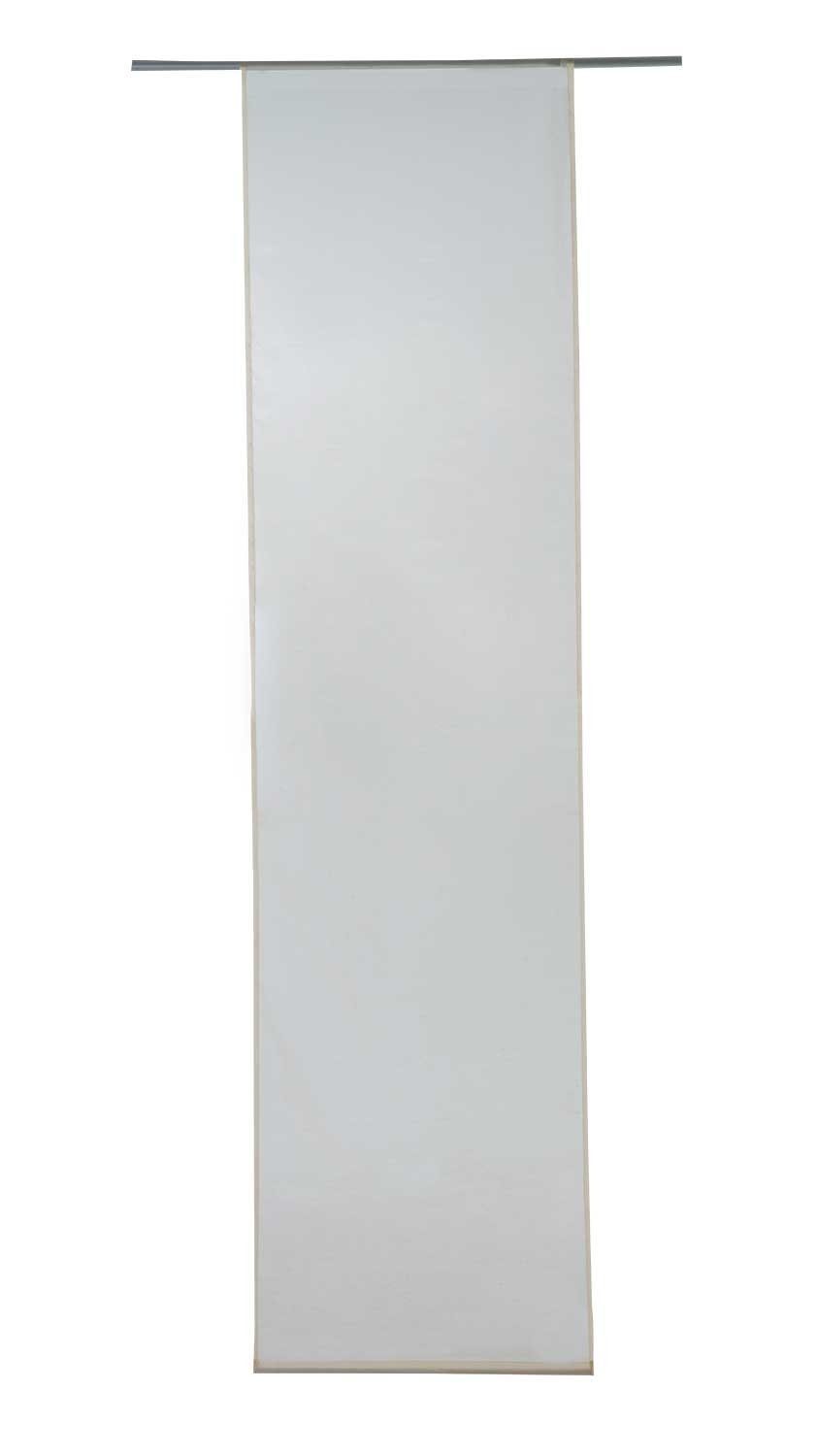 Vorhang EBBY, Flächenvorhang, Creme, L 245 cm x B 60 cm, Home4You, Schlaufe, transparent