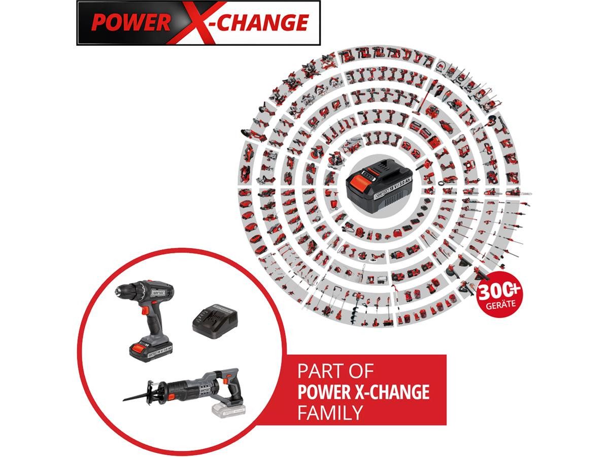 KRAFTIXX® Akku-Schraubendreher KX-AS 18 Li Kit, (Set), inkl. 2,0Ah Akku, kompatibel mit Einhell Power X-Change Akkusystem