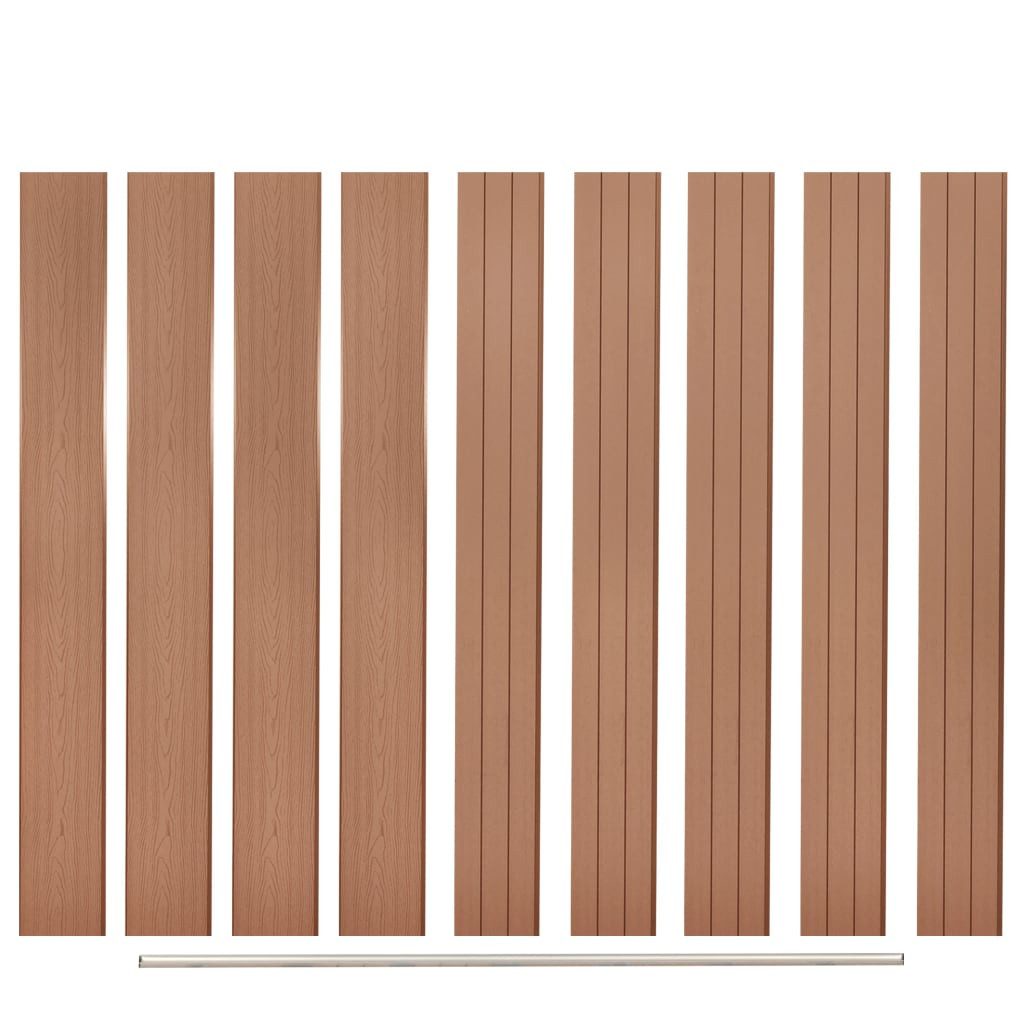 vidaXL Gartentor Ersatz-Zaunbretter 9 Stück WPC 170 cm Braun