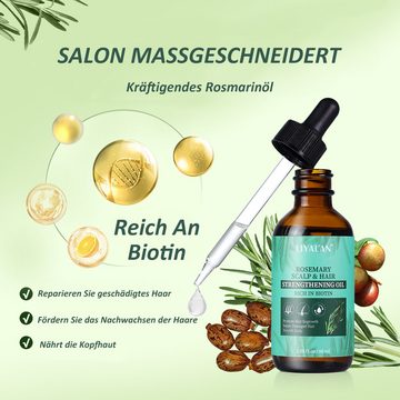 pochento Haaröl Rosmarinöl, Kopfhaut stärkendes Öl, Rizinusöl, 60 ml, natürliches Bio-Haaröl, antistatisch, Haarpflege