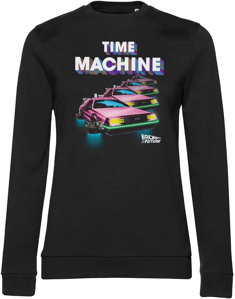 Back to the Future Rundhalspullover Back To The Future - Colorful Time Machine Girly Sweatshirt