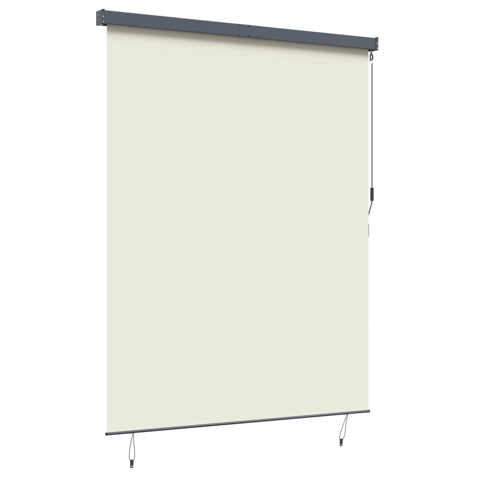 Rollo Rollo Creme 220 x 250 cm Stoff und Aluminium, vidaXL