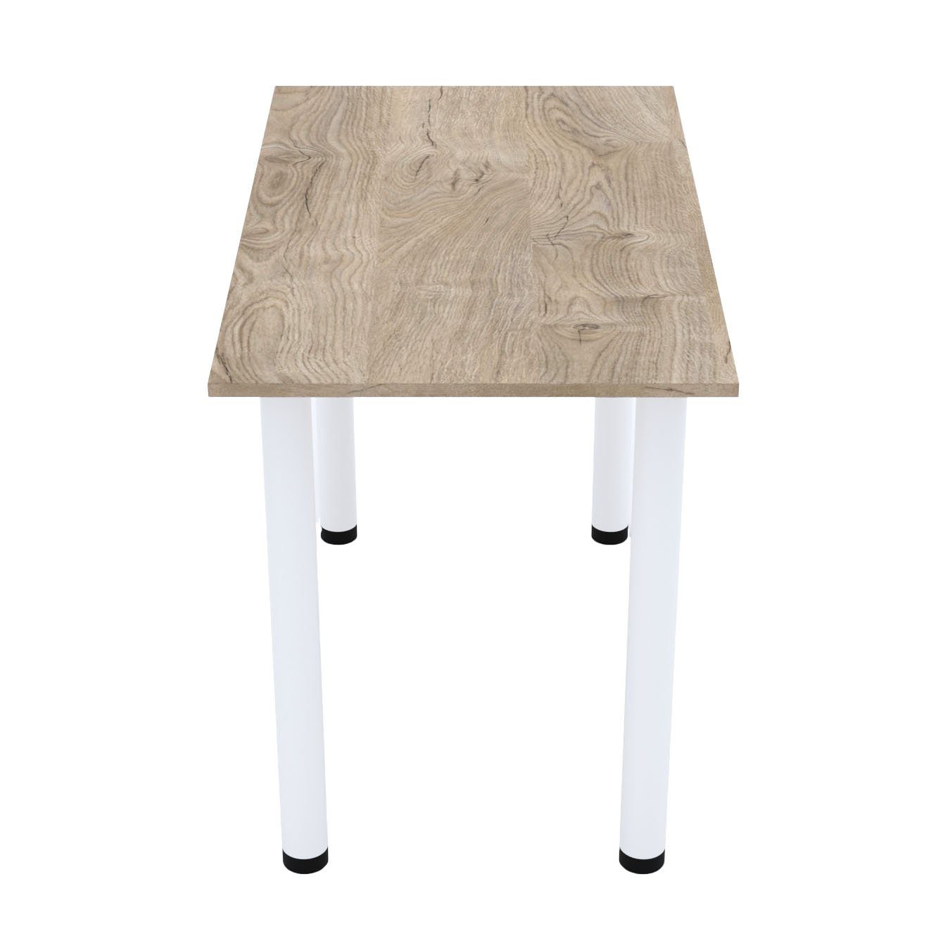 AKKE Esstisch, Esszimmertisch mit PVC Beinen Küchentisch Bürotisch weißen 2mm Eiche Brunico