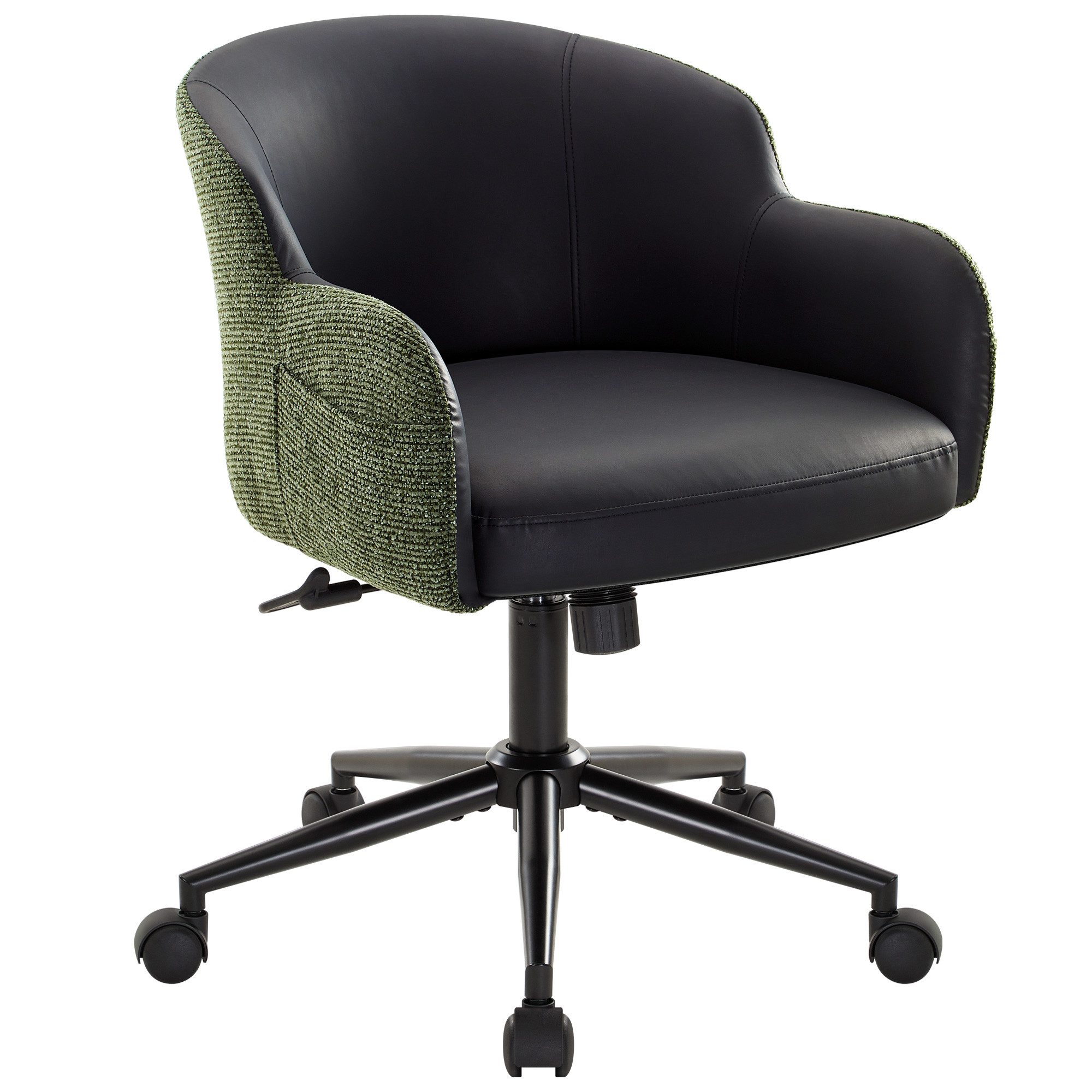 IWMH Bürostuhl Schreibtischstuhl mit Armlehnen, Höhenverstellbar Drehstuhl, Stuhl für Schminktisch, Homeoffice