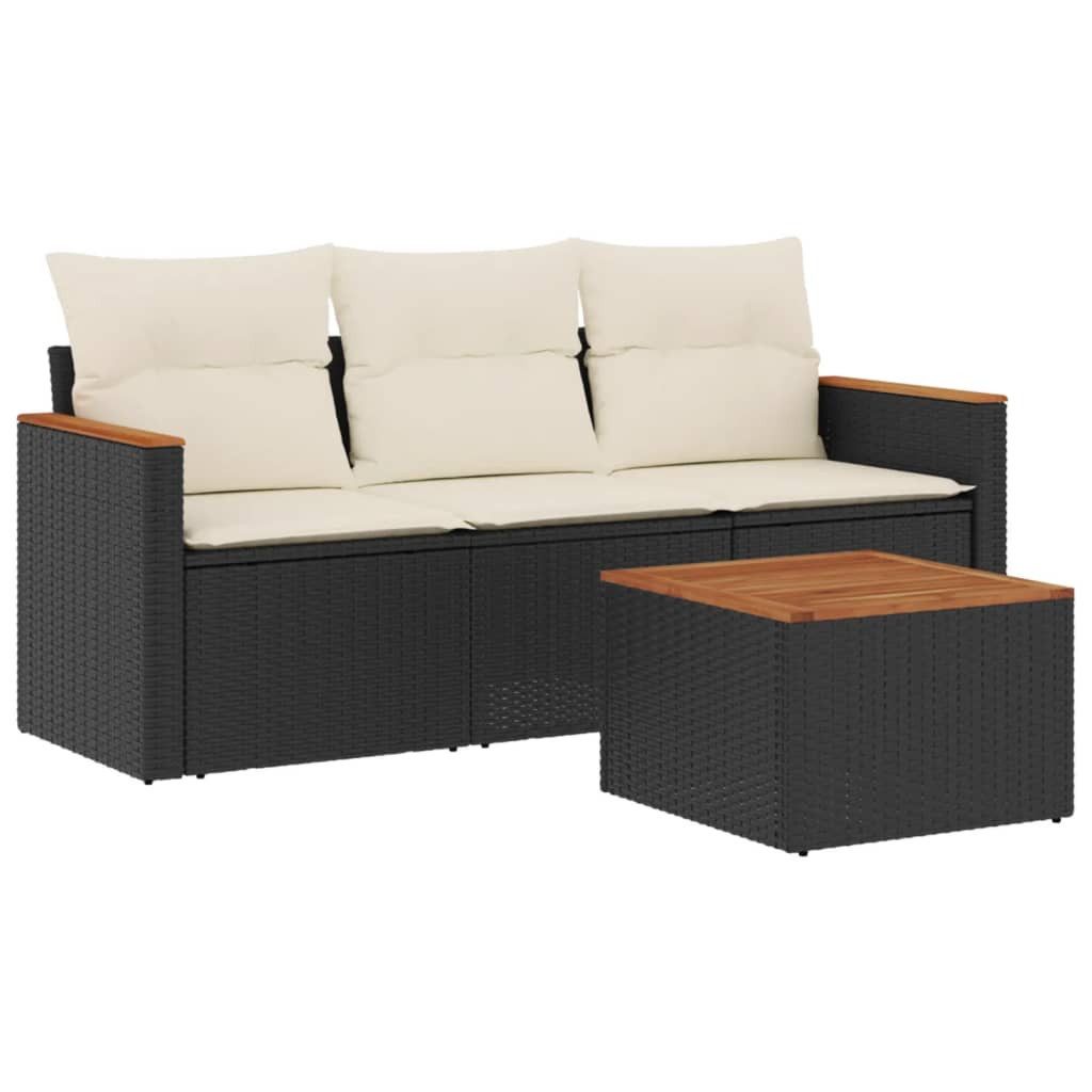 vidaXL Gartenlounge-Set 4-tlg. Garten-Sofagarnitur mit Kissen günstig online kaufen