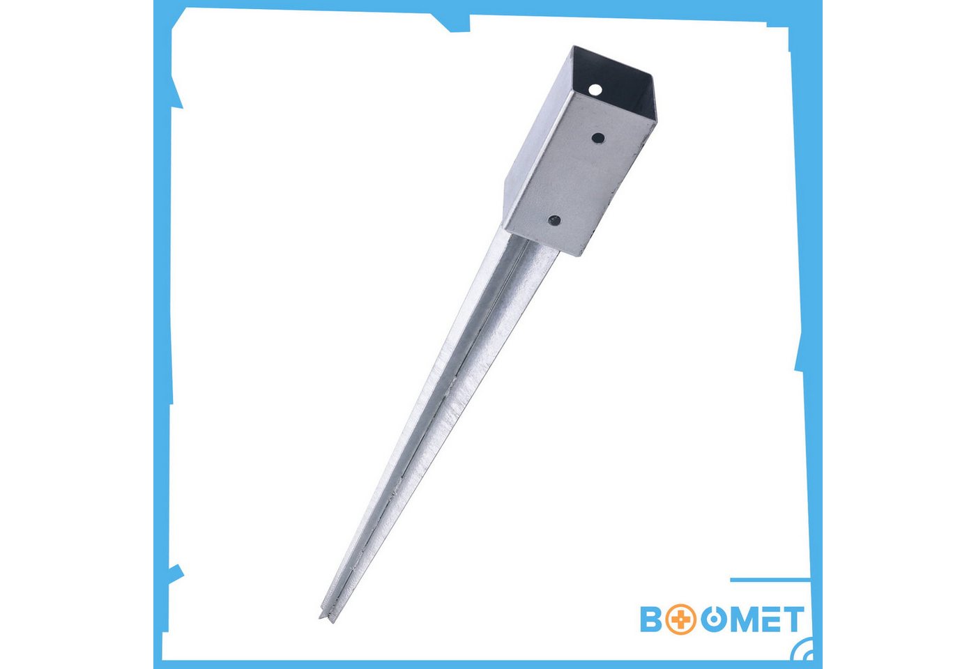 Thumbnail - BOOMET Bodenanker Einschlaghülsen Zaunpfosten, für 7x7cm Pfosten, zum Einschlagen, (2-St., Pfostenschuh), Einschlagboden...