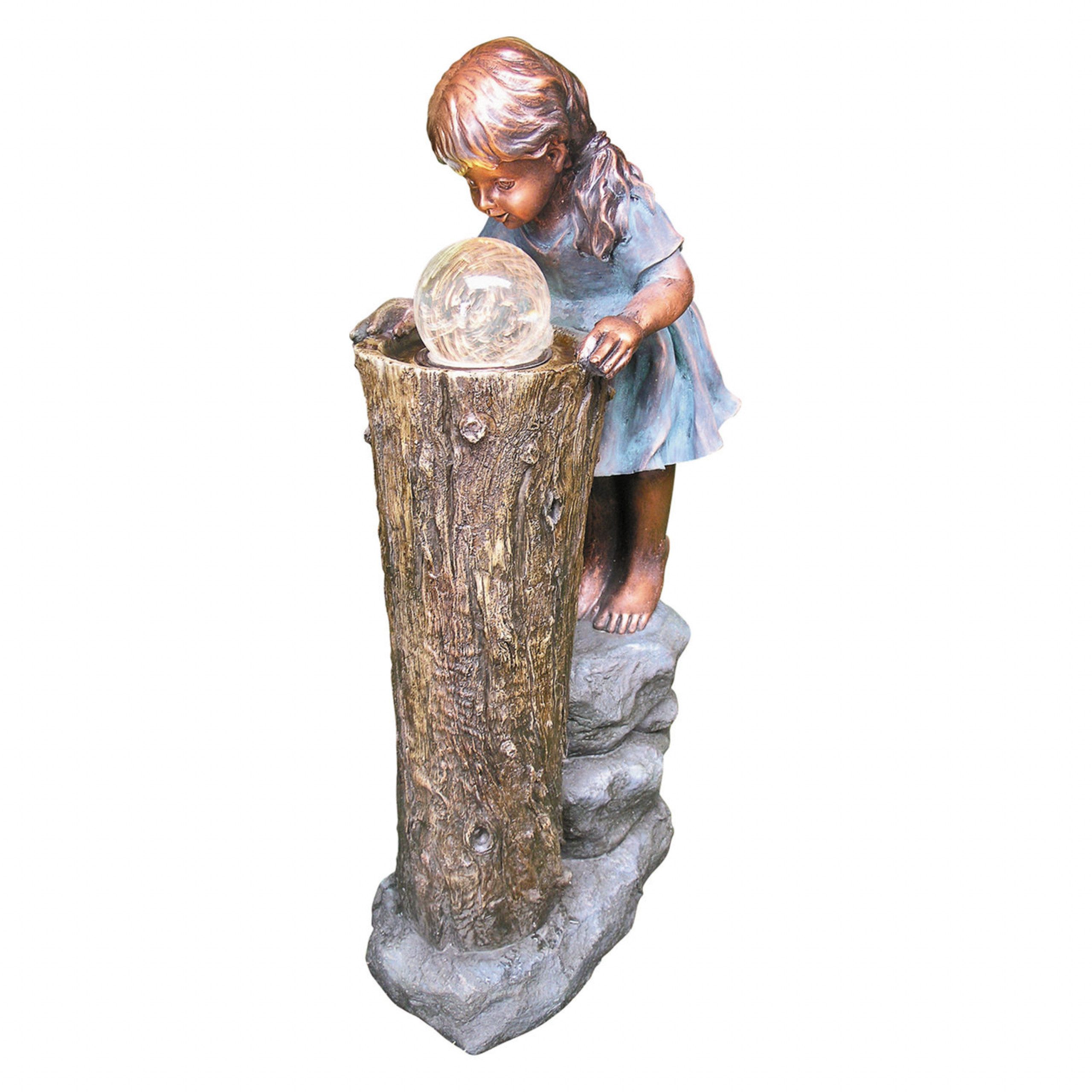 Granimex Gartenbrunnen Granimex Zhisheng Zauberin Polystone Brunnen Pumpe LED-Beleuchtung