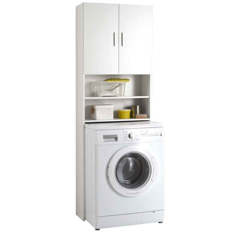 FMD Waschmaschinenunterschrank »FMD Waschmaschinenschrank mit Stauraum Weiß«