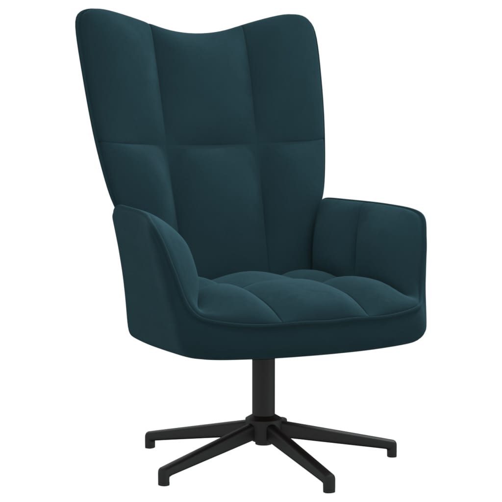 vidaXL Sessel Drehsessel Drehstuhl Relaxsessel Sessel Bürostuhl Blau Samt