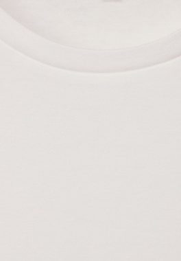 STREET ONE T-Shirt Street One Damenshirt mit Rundhals in Off White (1-tlg) Nicht Vorhanden