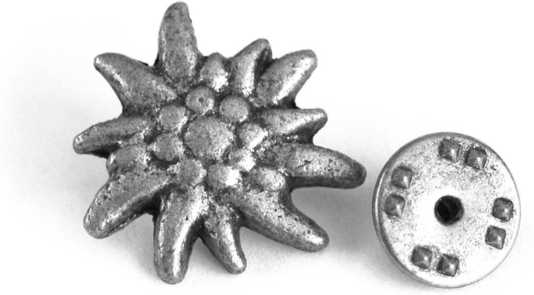 normani Trachtensocken Trachtensocken mit Edelweiß-Pin (1 Paar) Traditionelles Zopfmuster