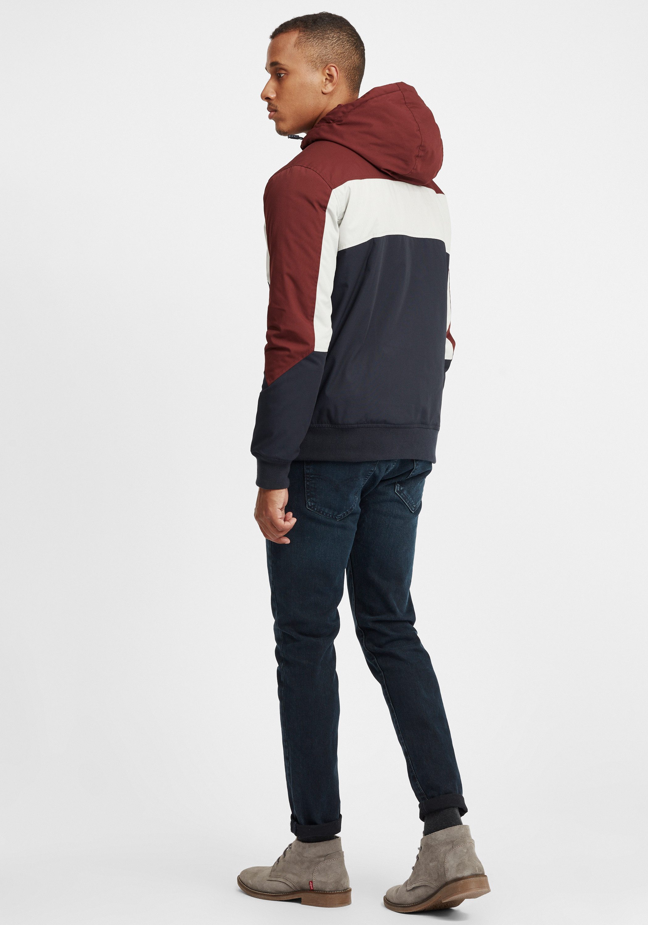 !Solid Bomberjacke SDThello Übergangsjacke mit Kapuze in Colorblock-Optik