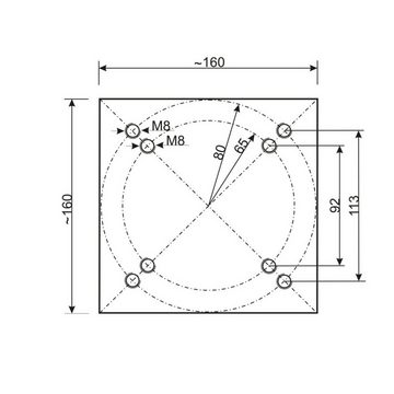 EBUY Bodenhülse Universeller Bodenanker zum Aufhängen von Sonnenschirmen, (1-St)