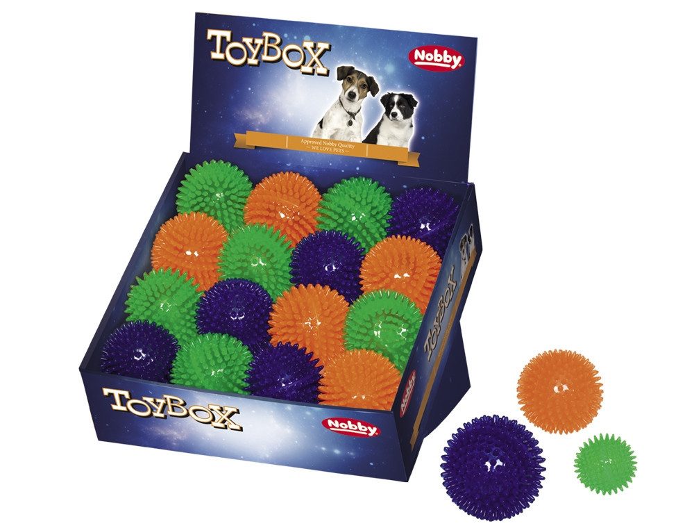 Nobby Tierball Vorratspack TPR Spielzeug-Ball "Spiky", (16-tlg)