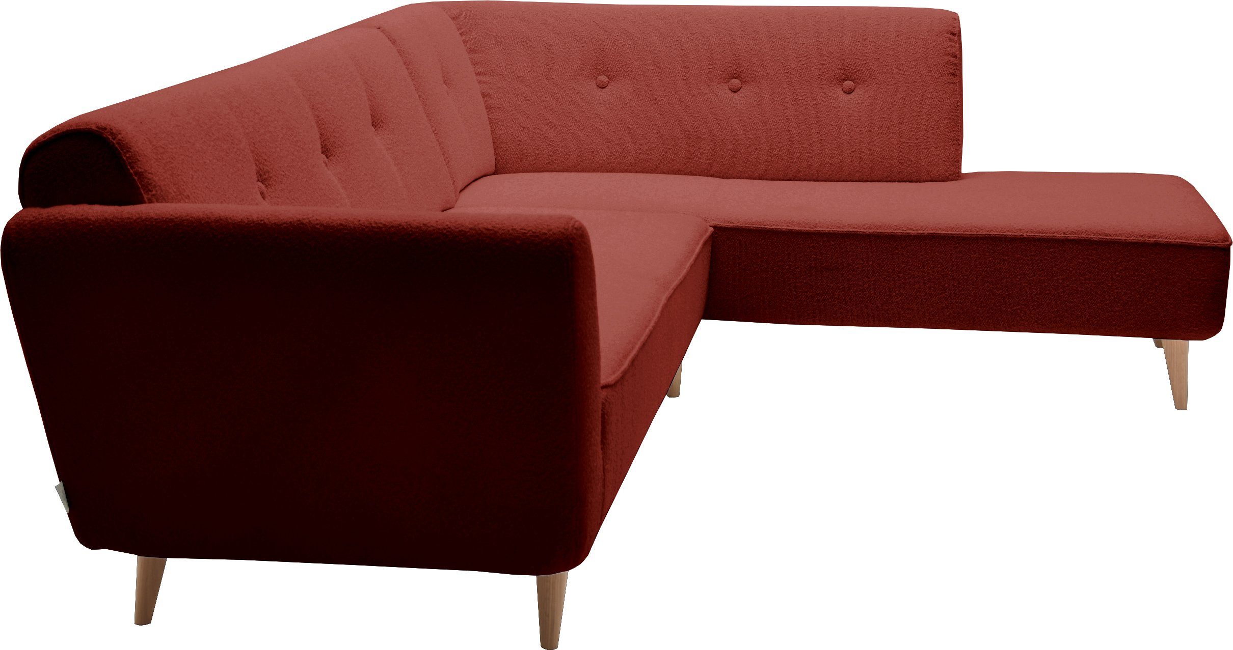 Wave 261 201 cm Breite Ecksofa HOME cm, Tiefe New Chic, 97 TOM SCO cranberry TAILOR