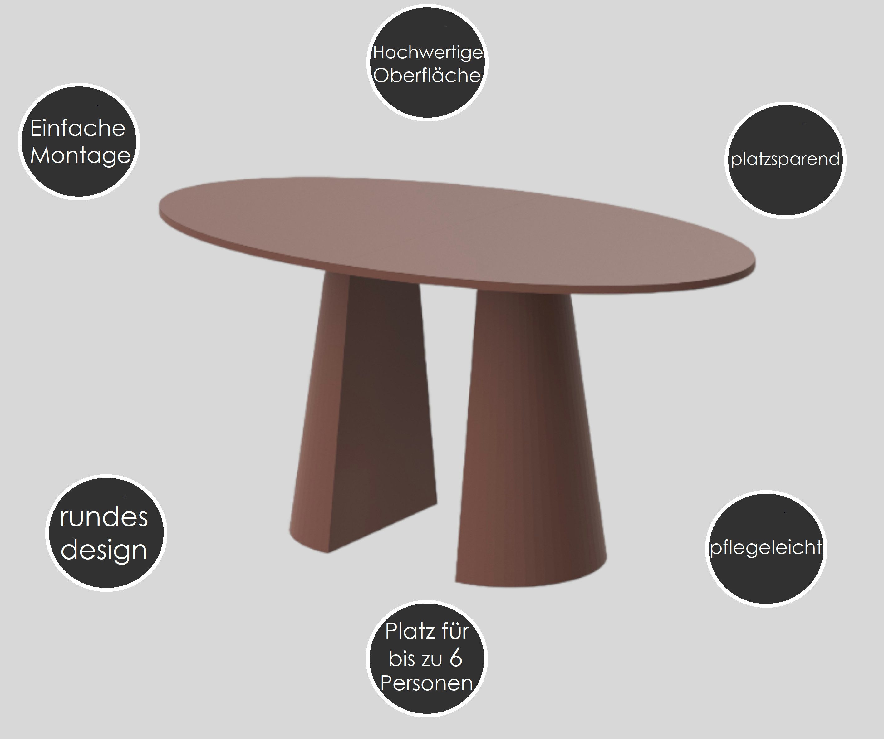 designimpex Esstisch Design Esstisch Tisch Lunario Esszimmer 160x90 cm, Esstisch, Esszimmertisch, Tisch, Couchtisch, Wohnzimmertisch, table