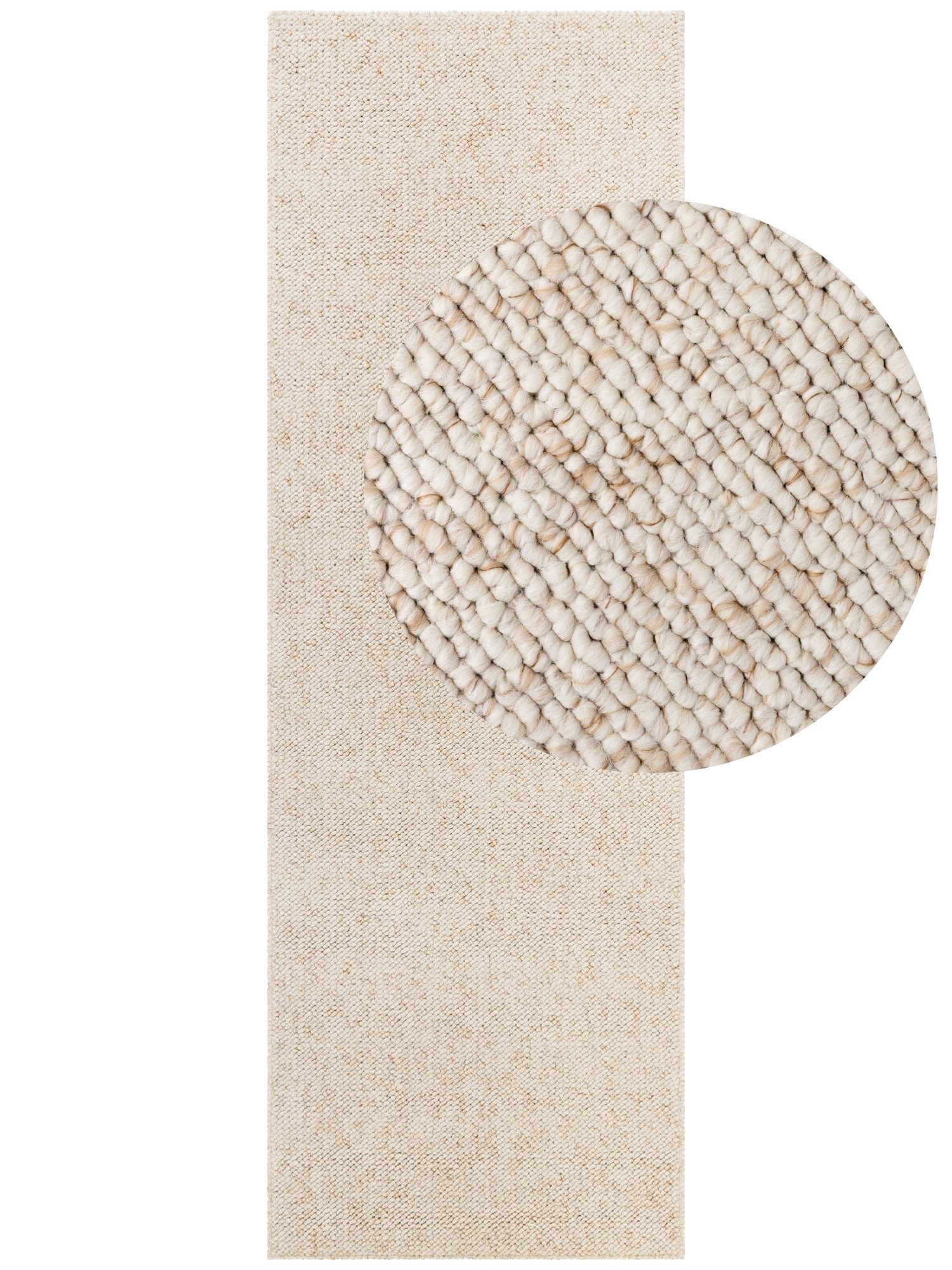 ELLE DECORATION Teppich Rocco, rechteckig, Höhe: 10 mm, Läufer, waschbar, Wohnzimmer, Esszimmer, Woll-Optik