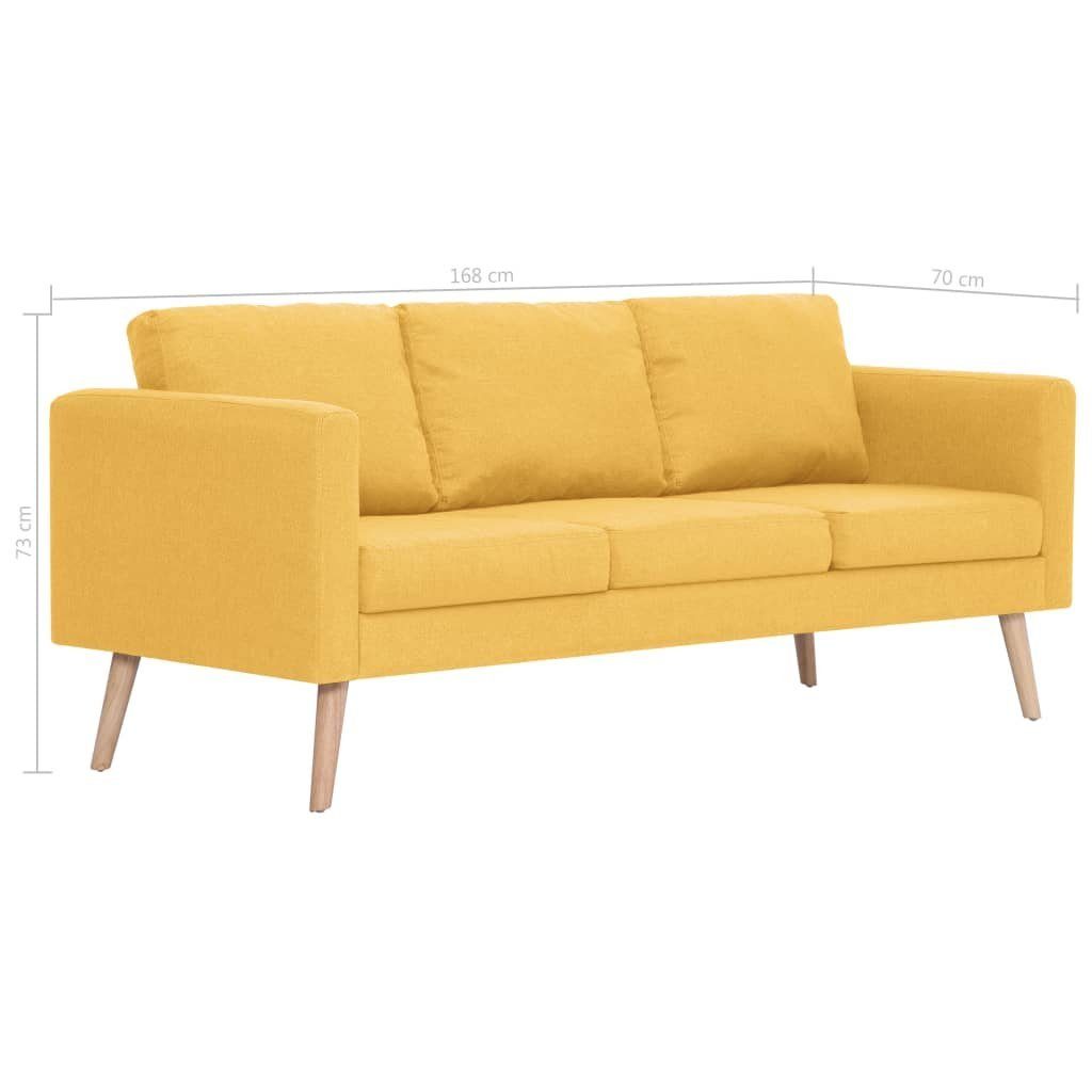 furnicato 3-Sitzer 3-Sitzer-Sofa Gelb Stoff